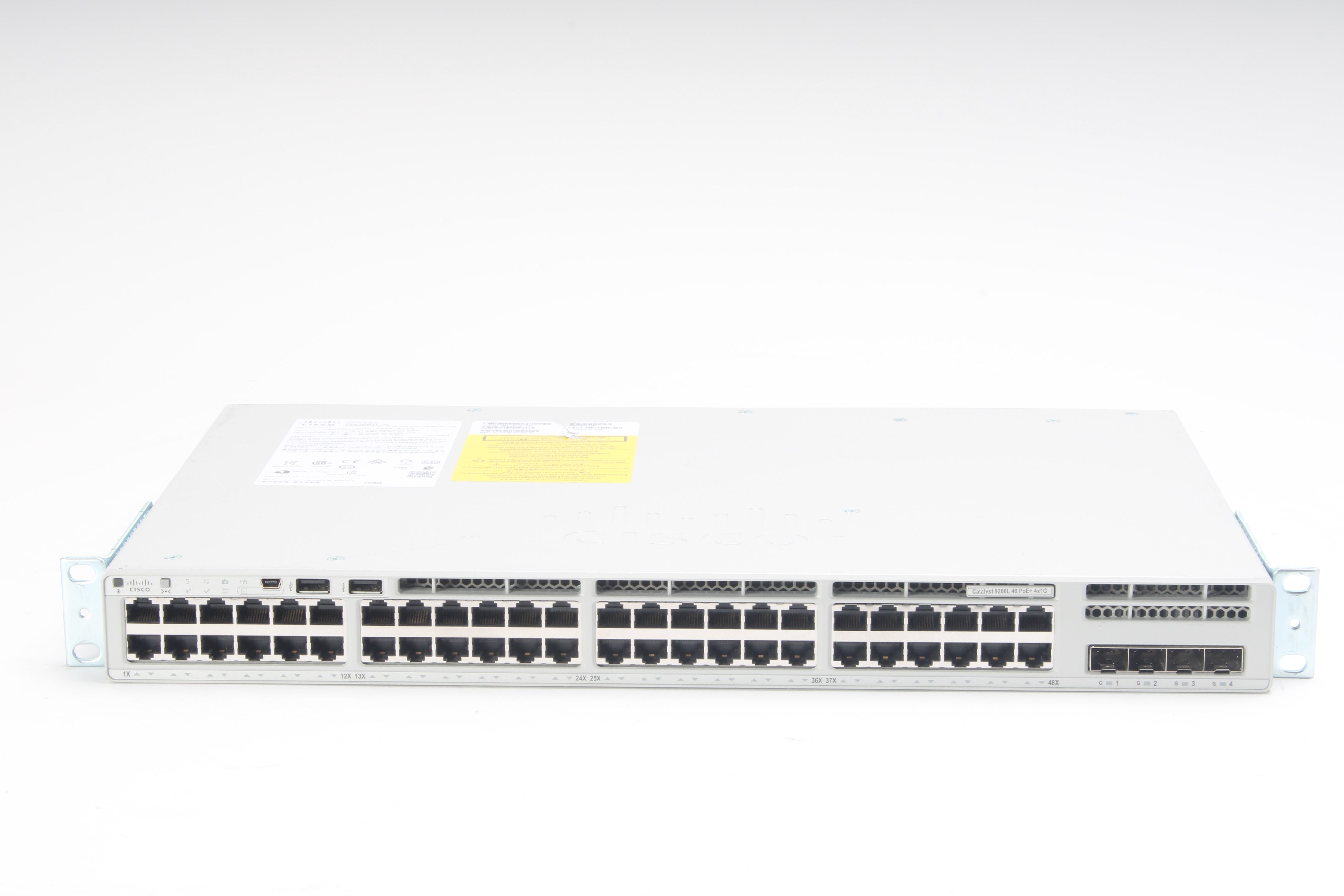 Cisco Catalyst C9200L-48P-4G-E PoE+ 48-Port Ethernet Network Switch W ...
