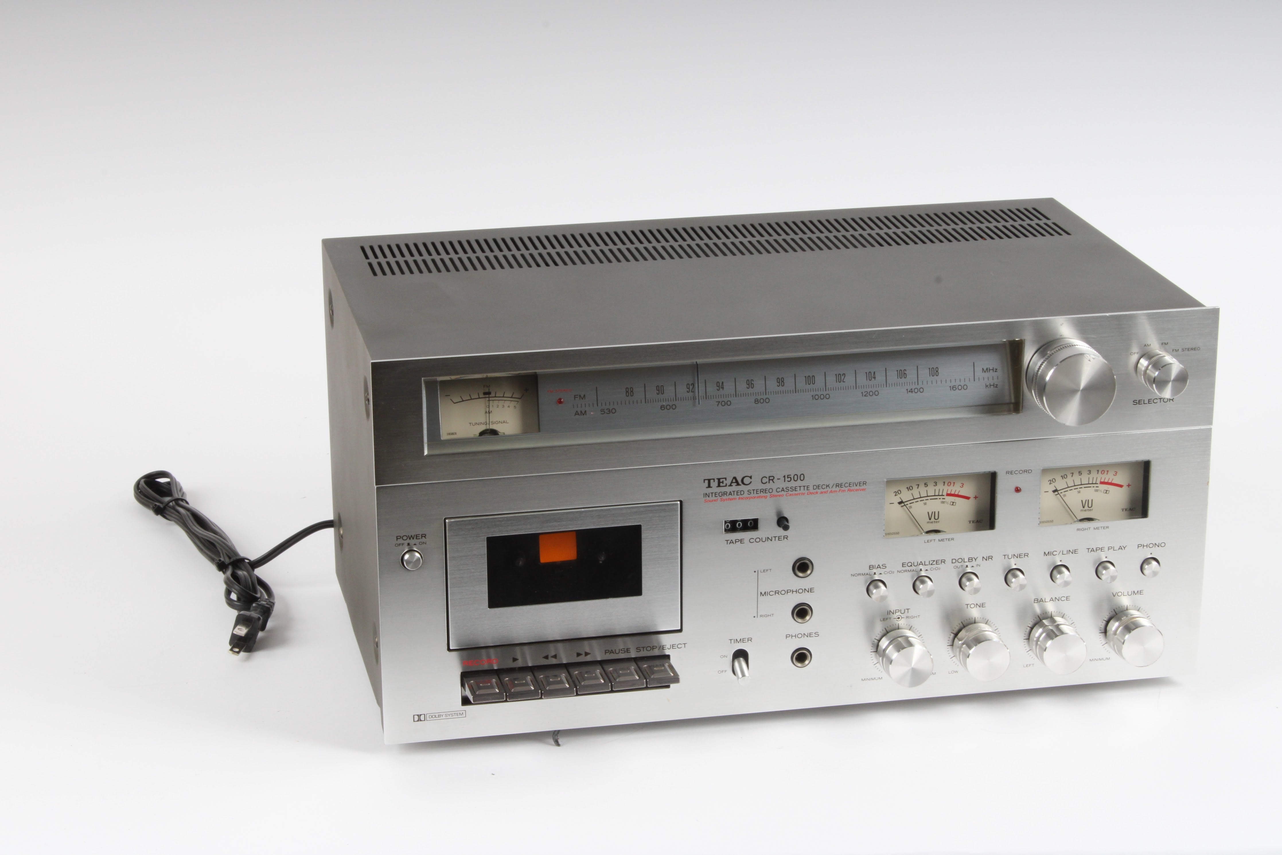 Teac CR-1500 Integrated Stereo Cassette Deck / Receiver - AS IS