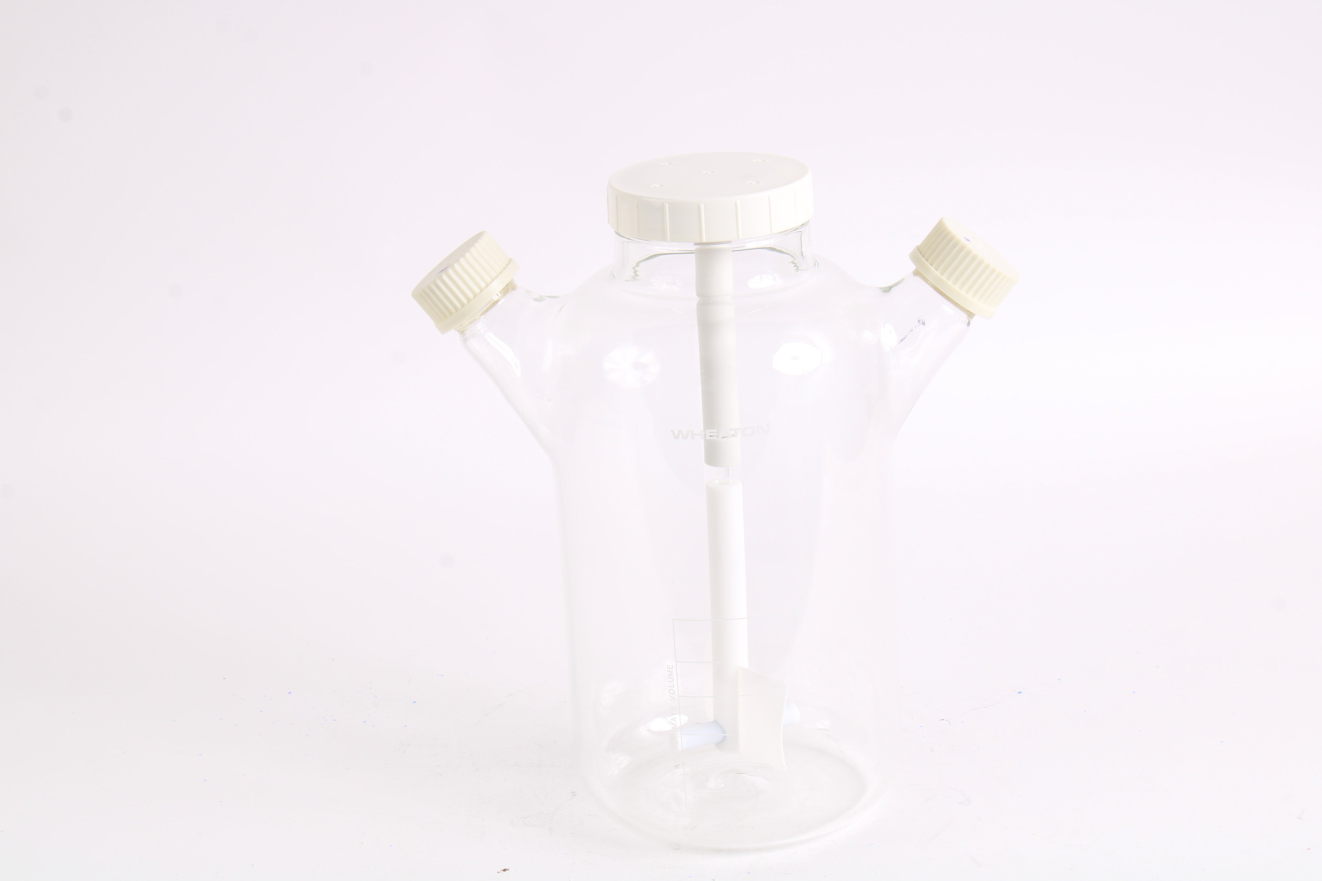 Wheaton 356887 Celstir 3000mL Double Sidearm Glass Spinner Flask NTC Tech