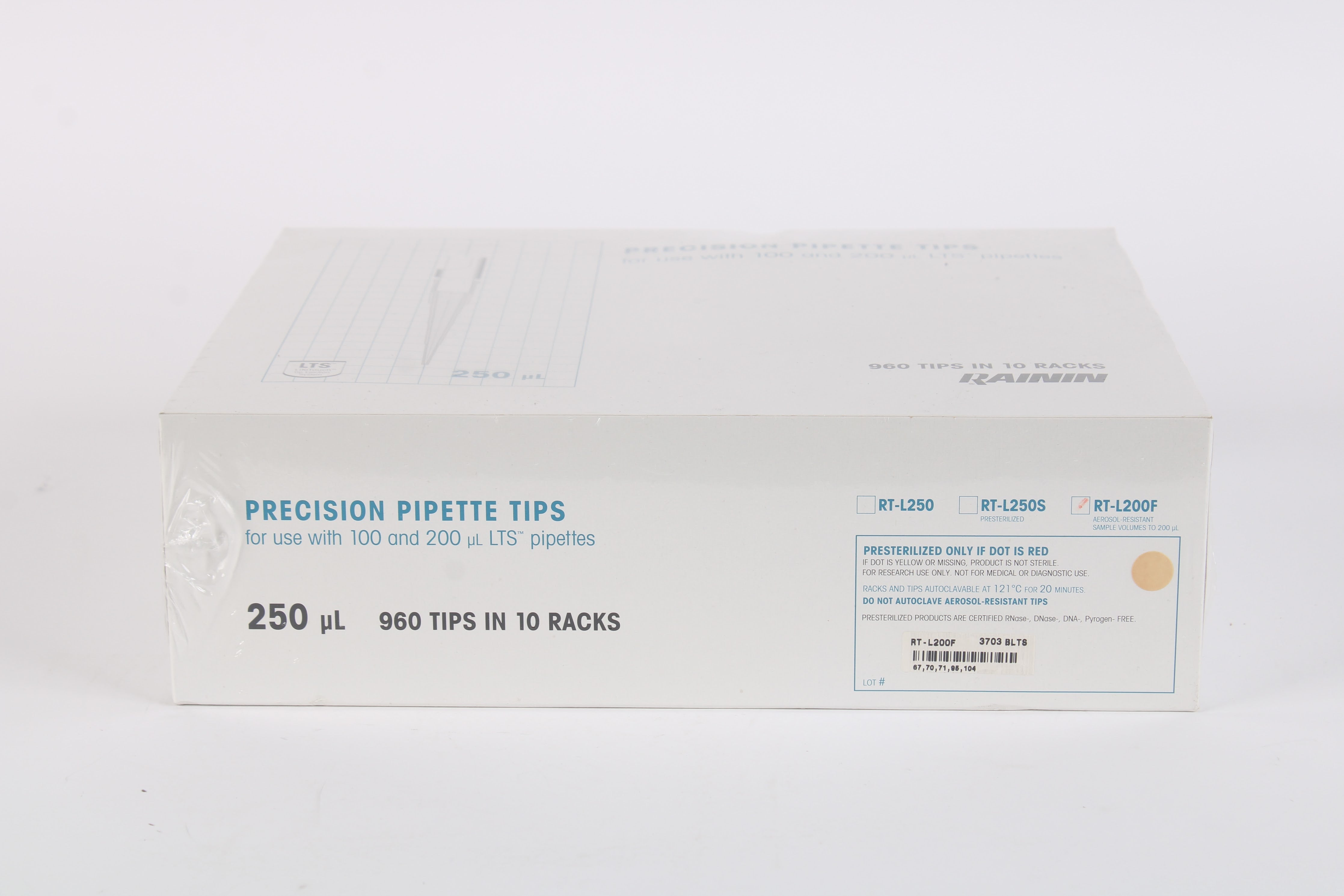 Rainin RTL200F Precision 960 Pipette Tips for Use W/ 100 & 200uL LTS