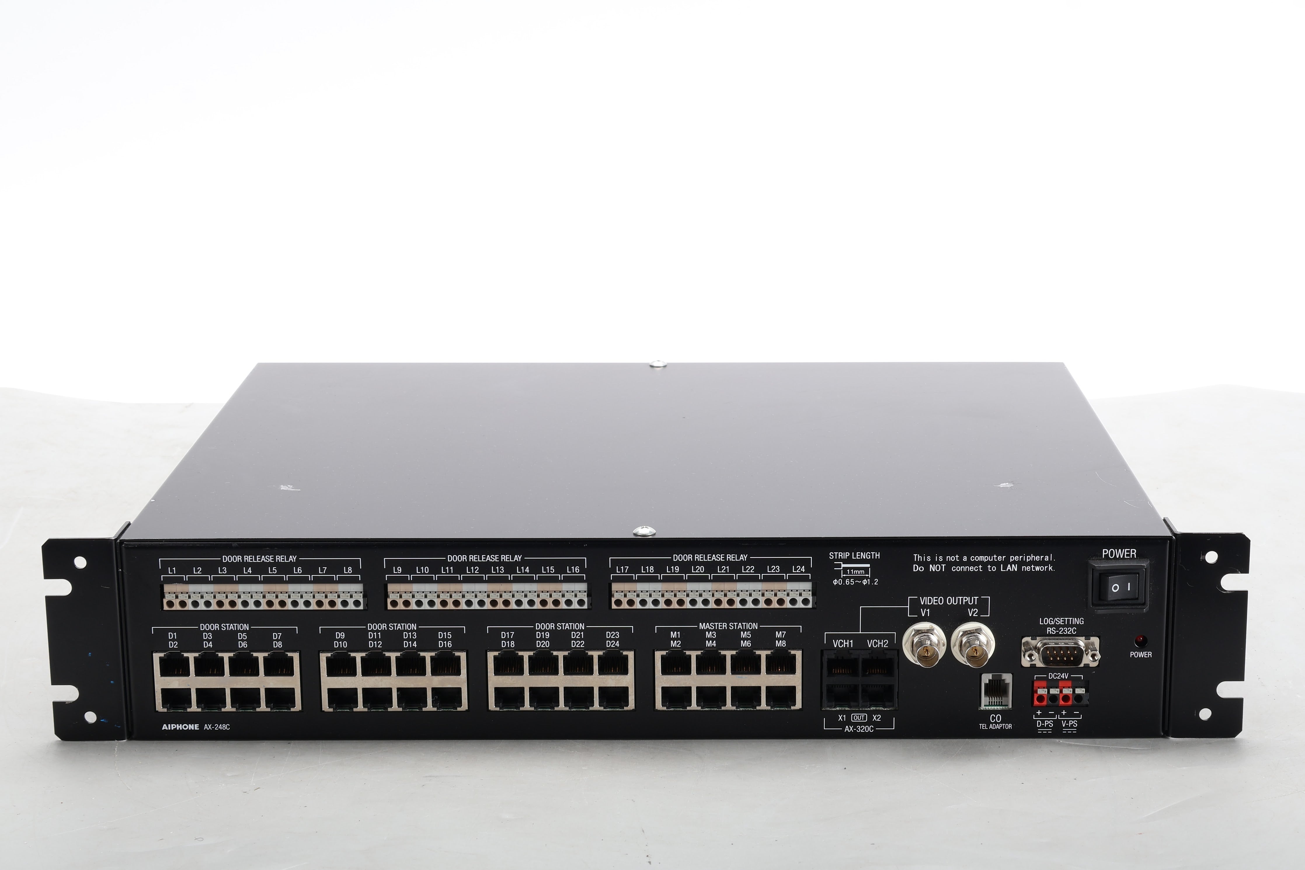 Aiphone AX-248C Central Exchange Unit - 24 Door Stations/Subs 8 Master ...