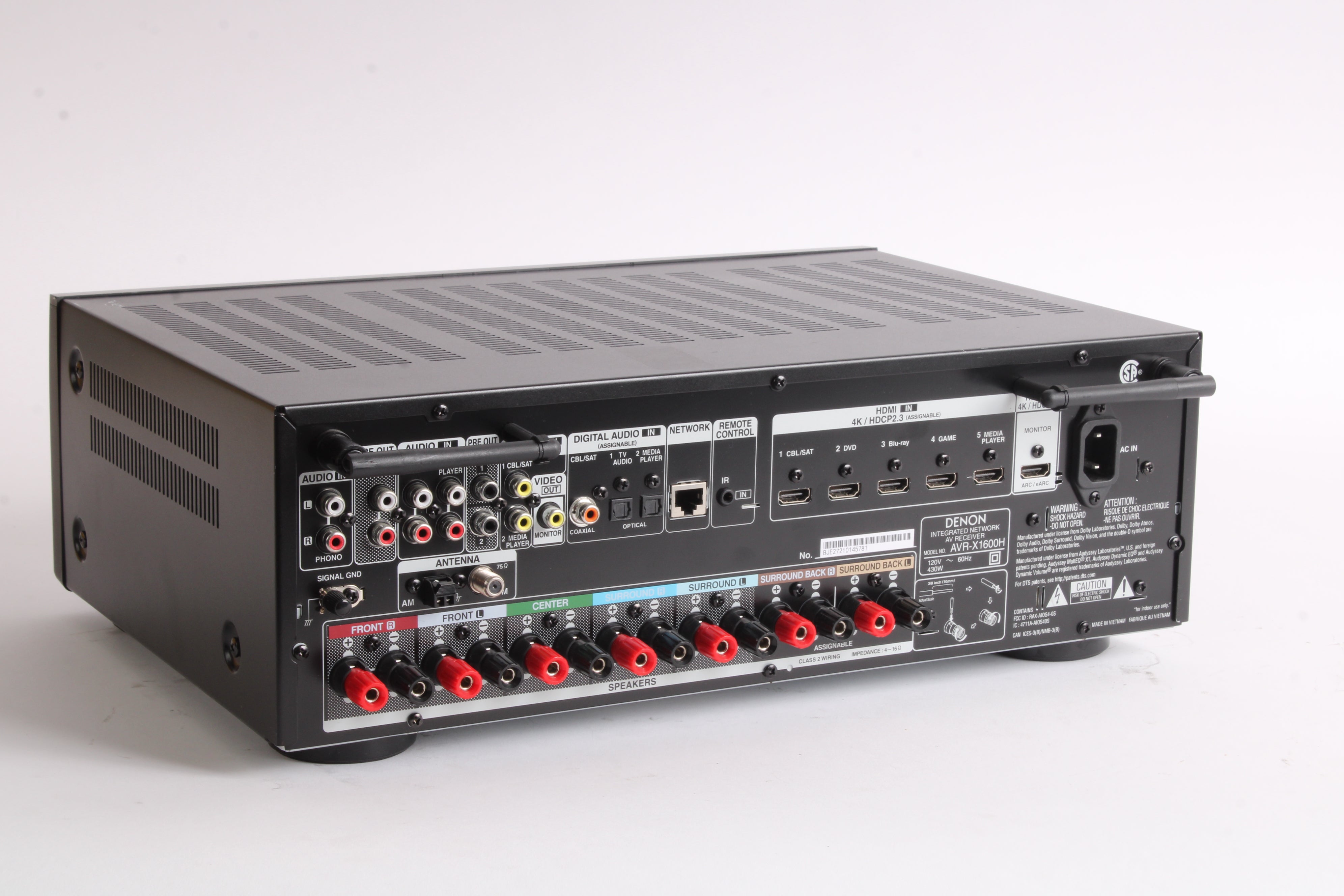 Denon AVR-X1600H Integrated Network AV Receiver - AS IS Parts or