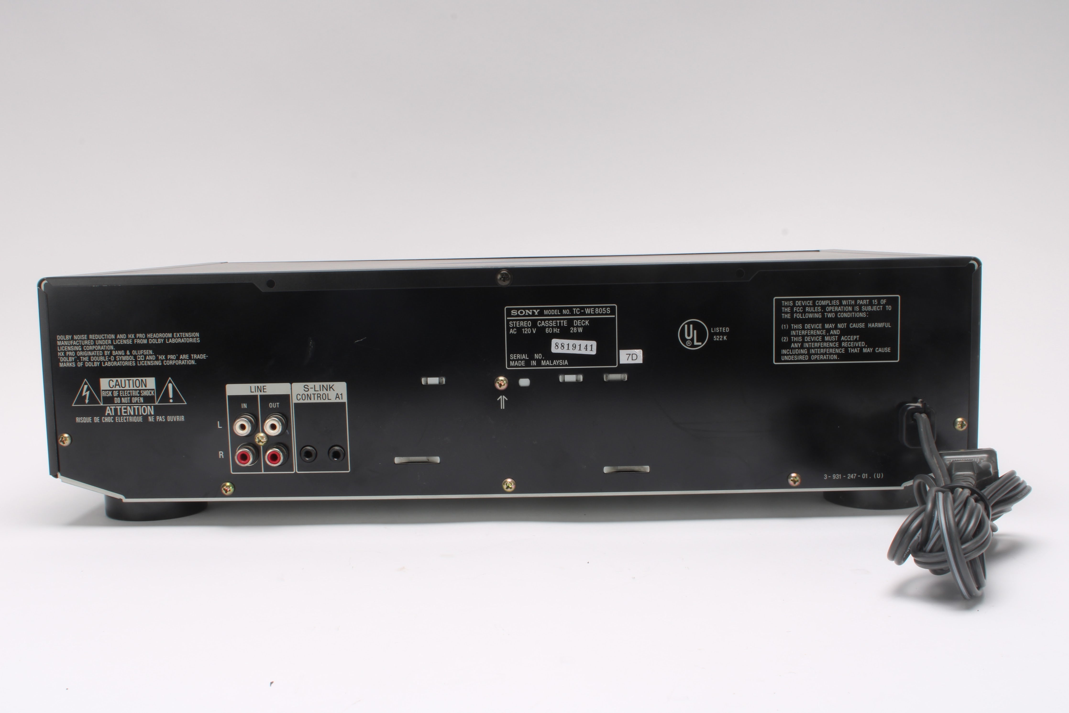 Sony TC-WE805S Dual Stereo Cassette Deck - AS IS – NTC Tech