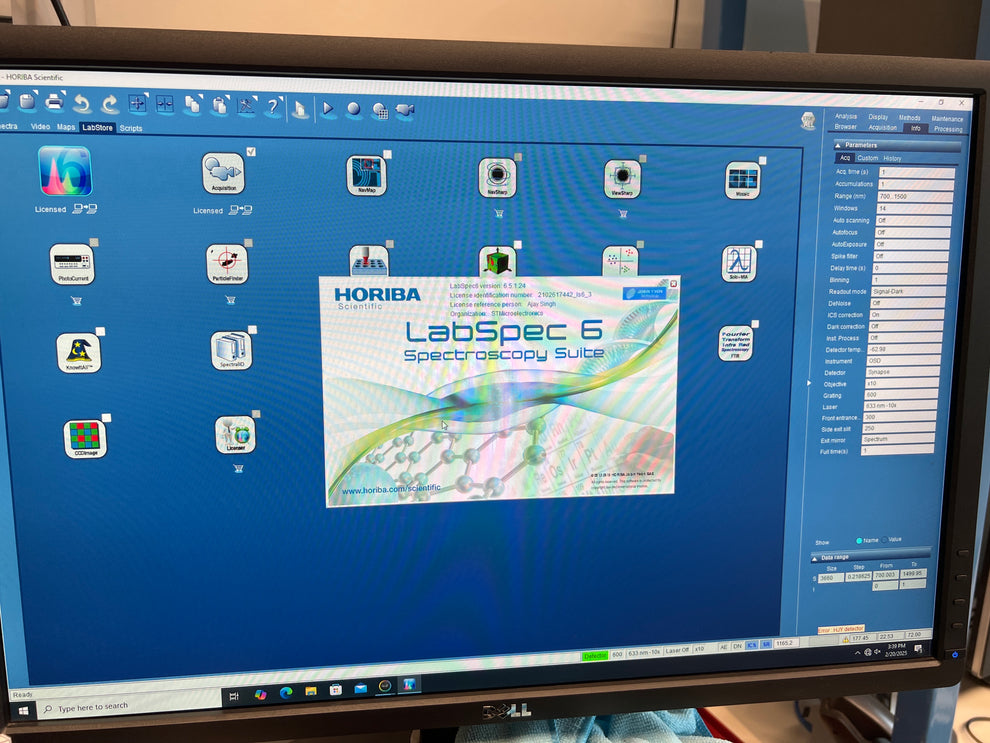 Horiba SMS Microscope Imaging Spectrometer iHR320 + Synapse Detector ...