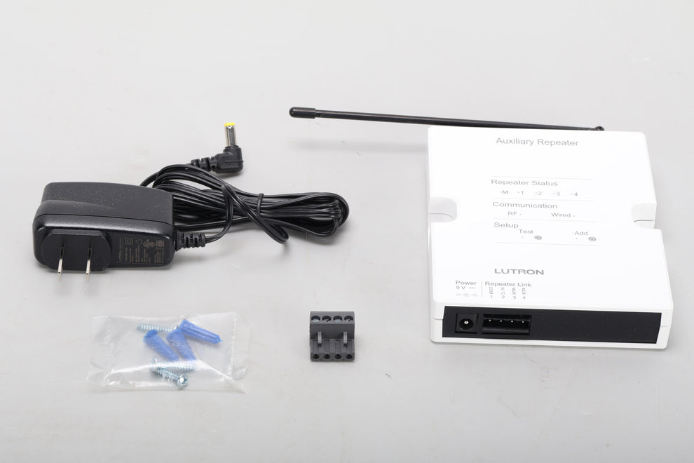 Lutron RadioRA2 RR-AUX-REP-WH Auxiliary Repeater W/ Power Supply and A ...