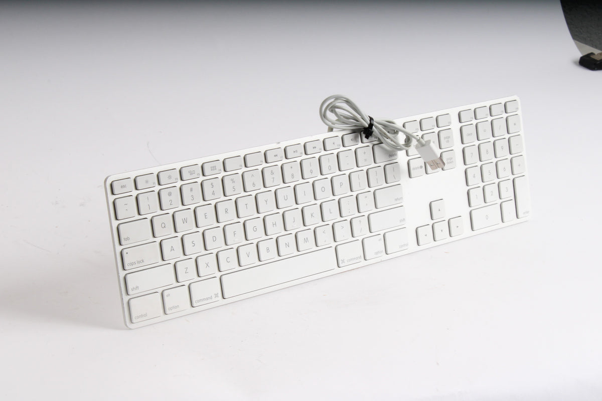 Apple A1243 Ultra Thin Wired Keyboard Aluminum with Numeric Keypad Lot ...