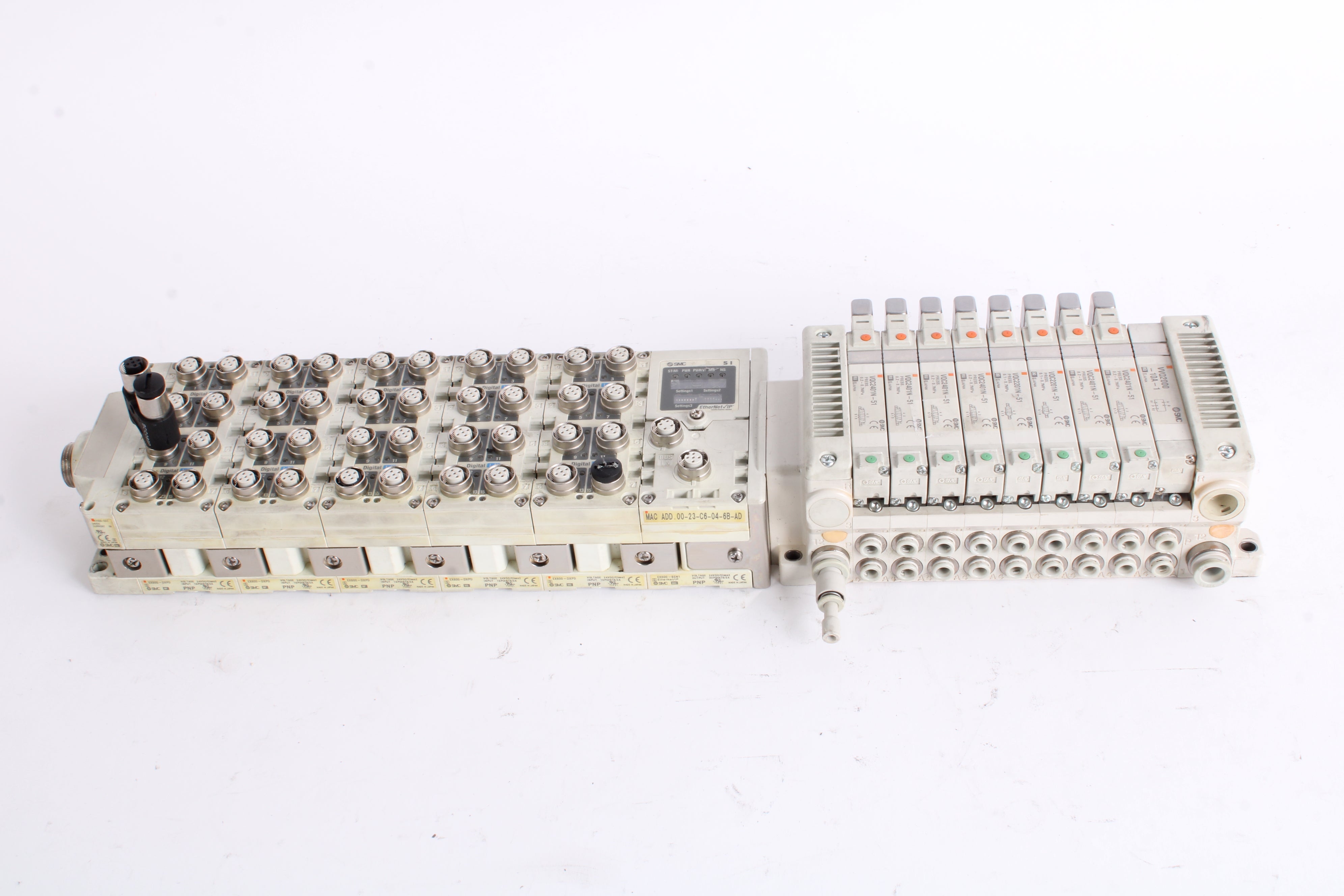 SMC EX600-SEN1 Serial Interface Unit + 5x EX600-DXPD + EX600-ED3 + VVQ ...