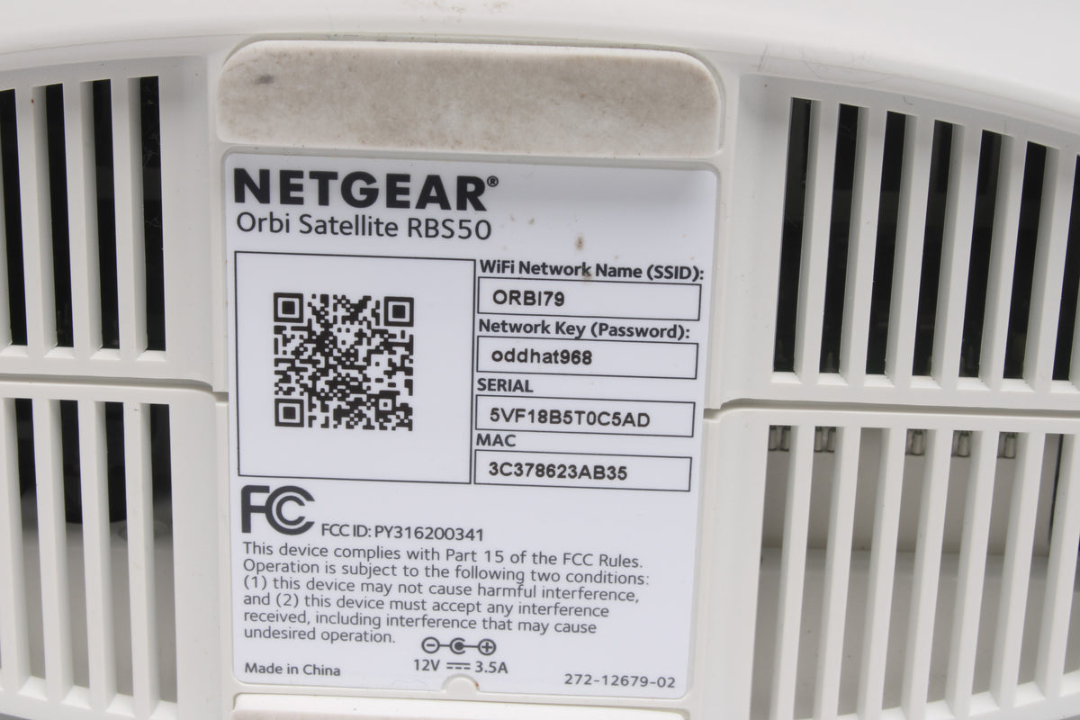 Netger Rbr350 Netgear RBR50 Wireless WiFi Router W/ RBS50 Add-On Satellite,Power Sup ...