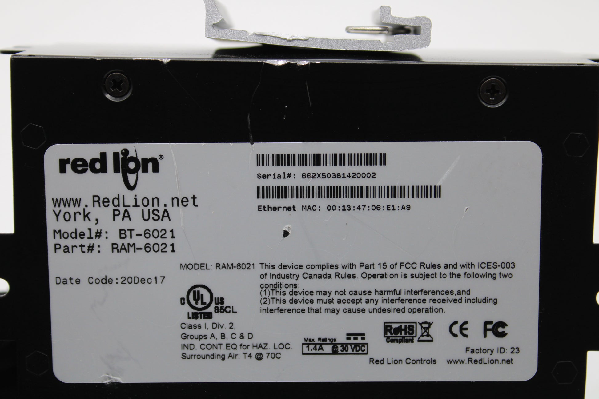 Red Lion Controls BT-6021 Secure Industrial Router RAM-6021 – NTC Tech