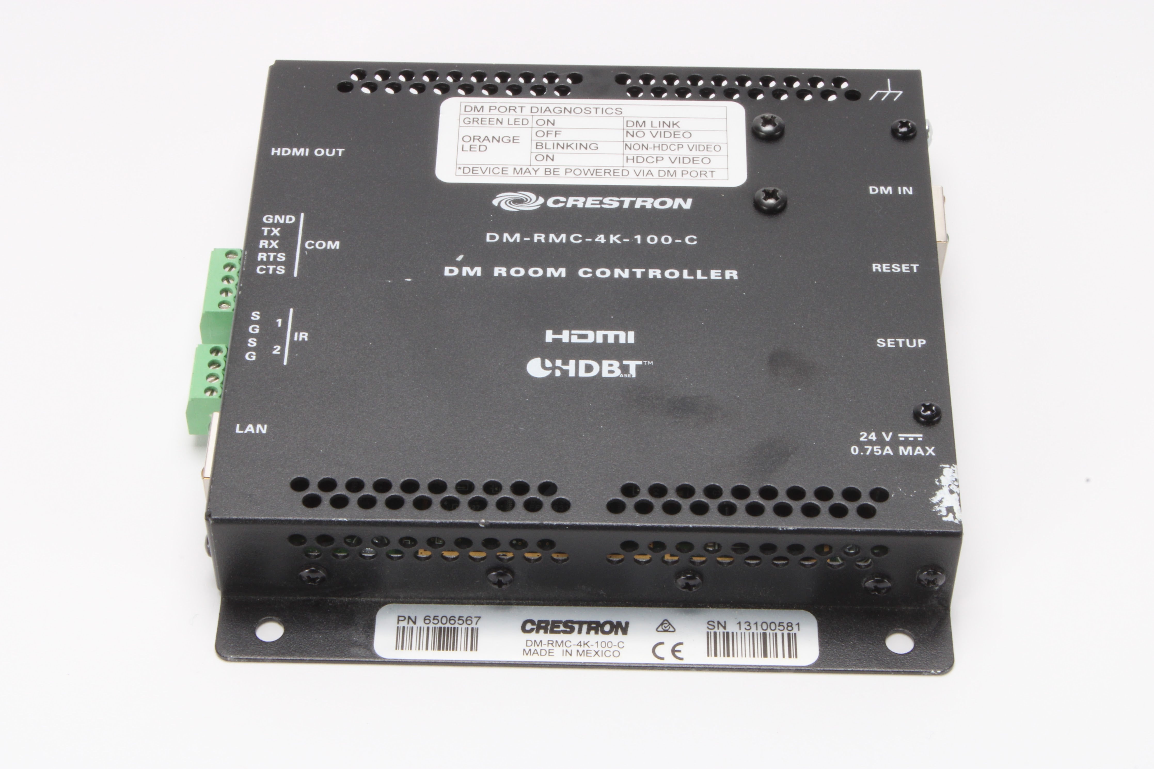 Dm Rmc 100 Crestron DM-RMC-4K-100-C Room Controller 6506567 - No Power Supply ...