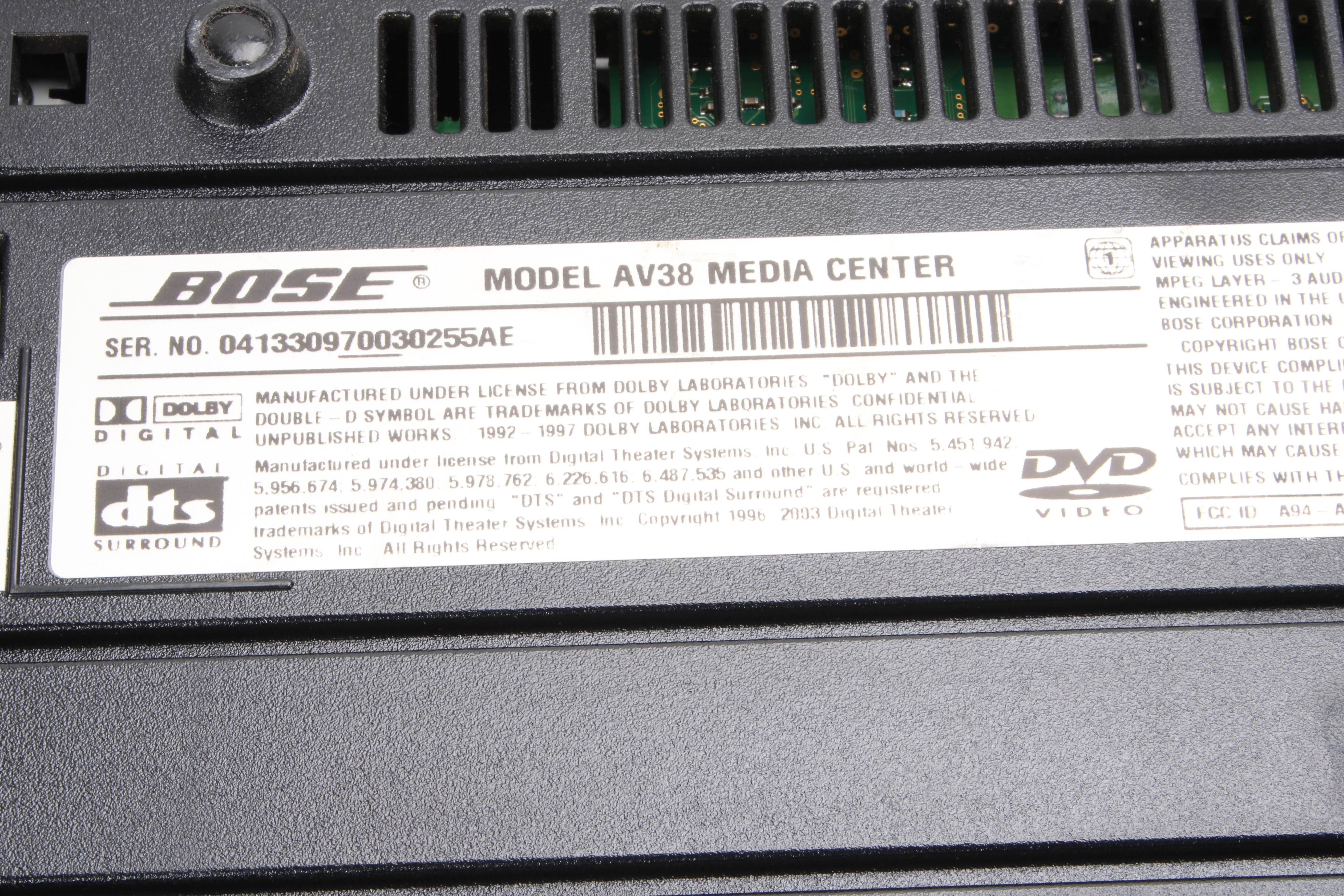 Bose AV38 Lifestyle 38 Home Entertainment System - Fair Condition