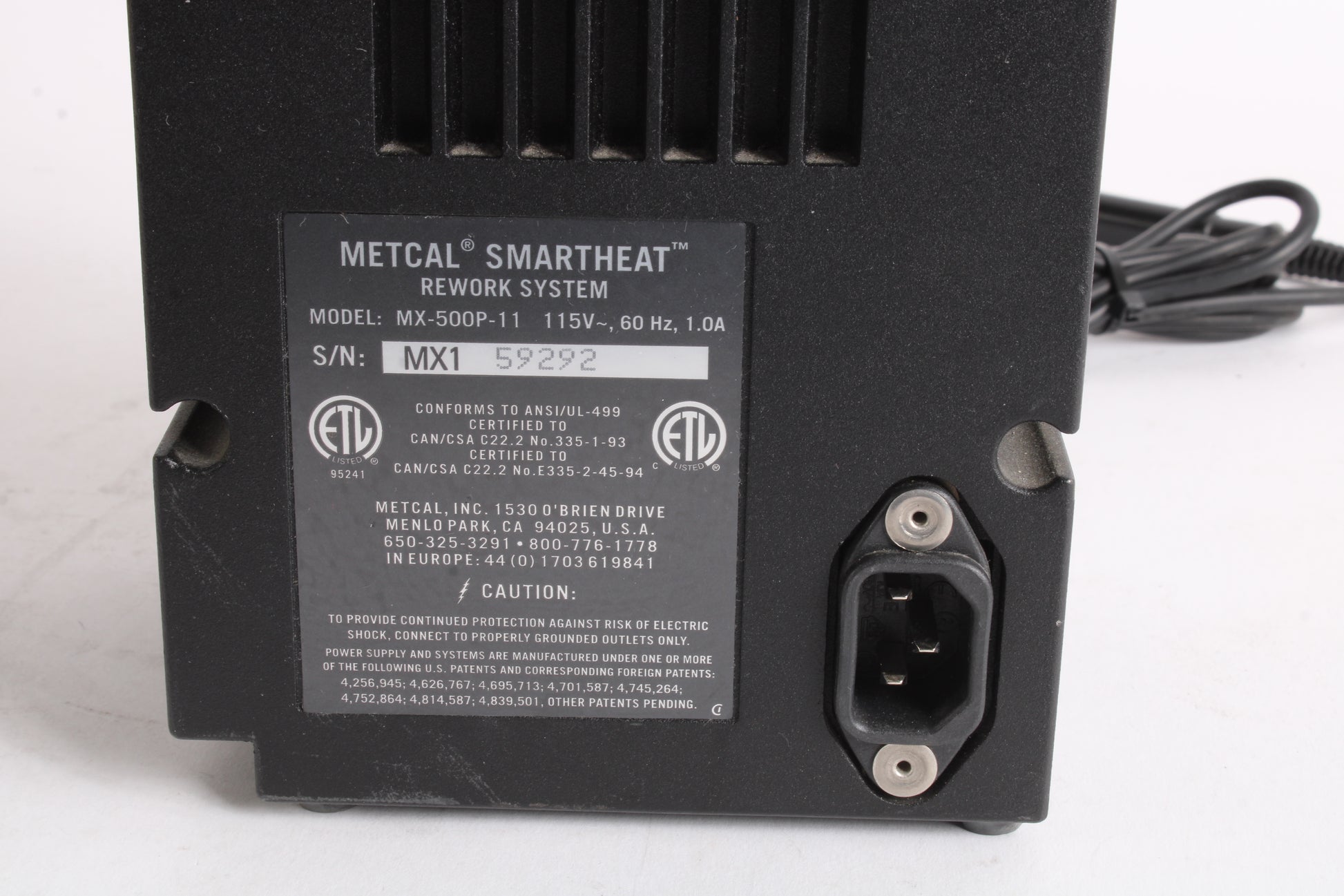 Metcal SmartHeat MX500P11 Power Supply Solder Rework Station With Ha