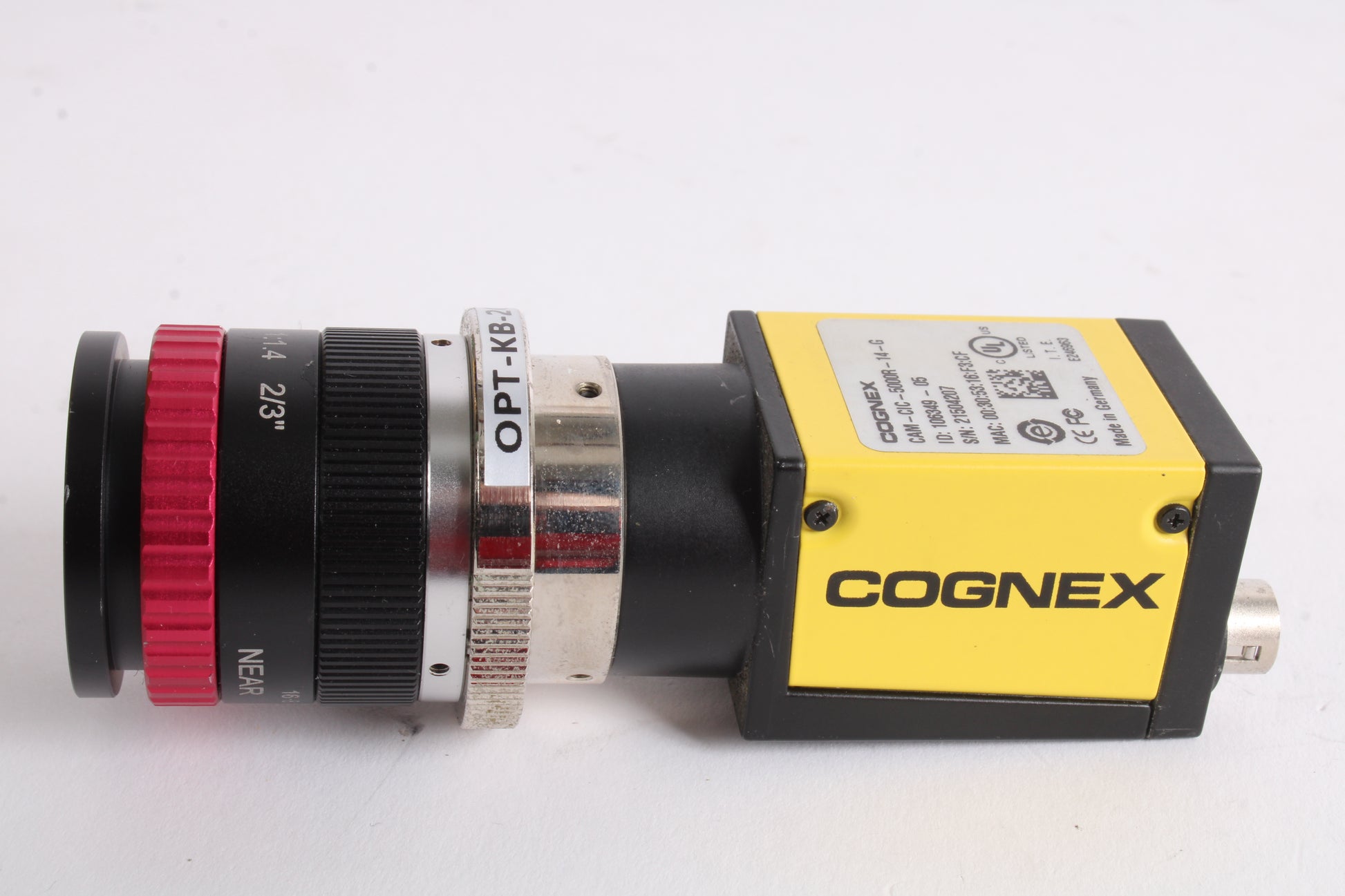 Cognex Camera CAM-CIC-5000R-14-G With OPT-KB-2C Lens – NTC Tech