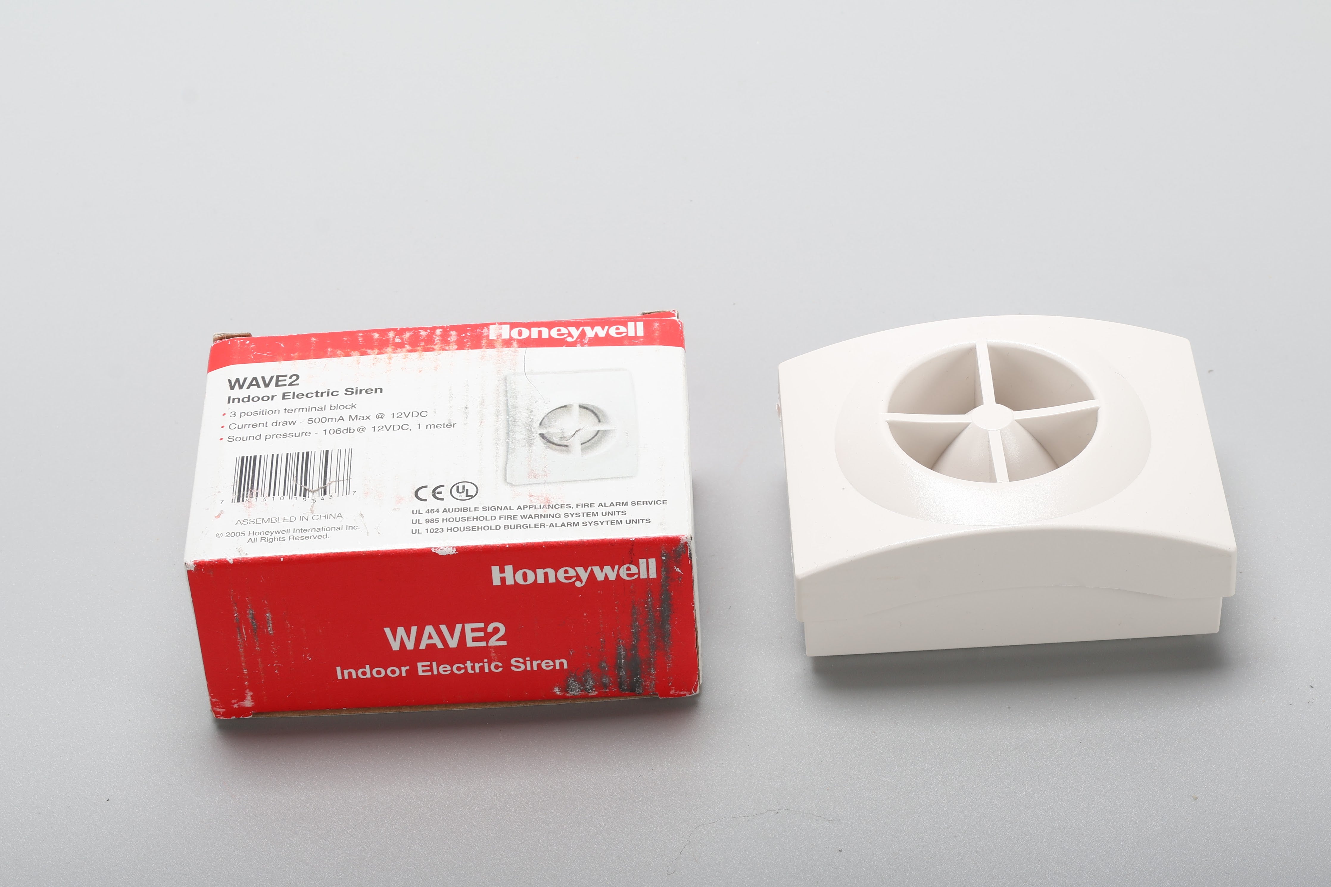 Honeywell Wave2 Two-Tone Indoor Electric Siren, Security Alarm With Bo ...