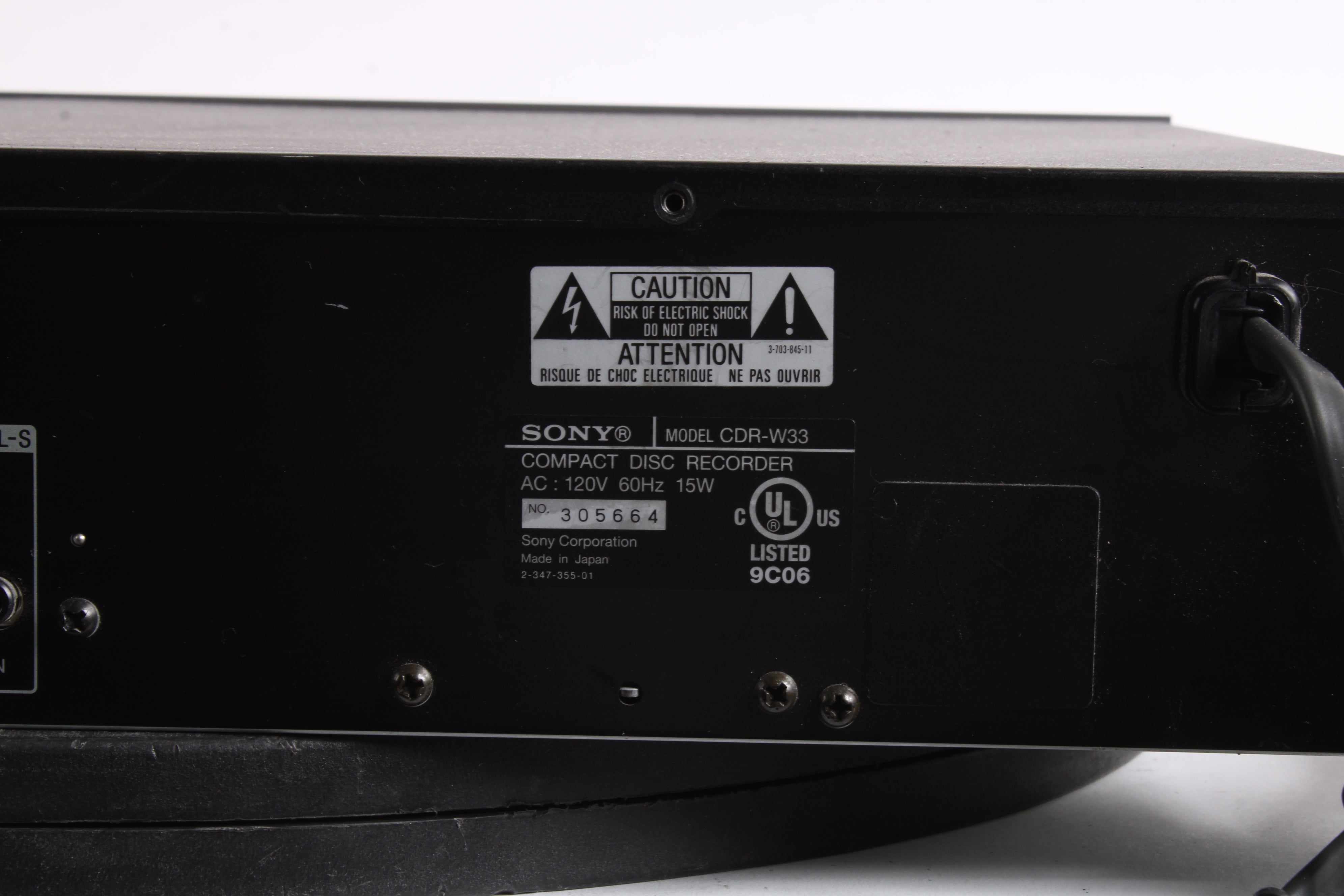 Sony CDR-W33 Compact Disc Recorder CD Player - AS IS Parts – NTC Tech