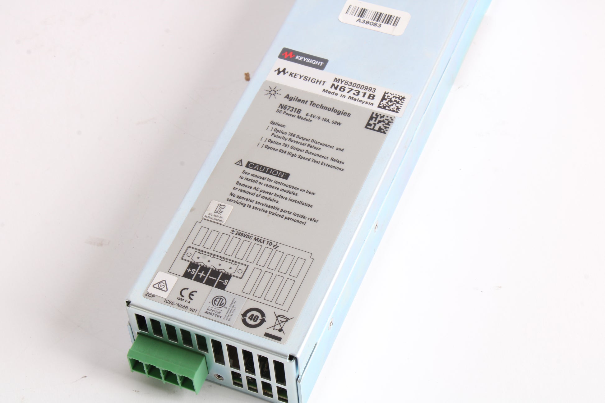 Agilent N6731B DC Power Module 0-5V, 0-10A, 50W, N6700 Series – NTC Tech