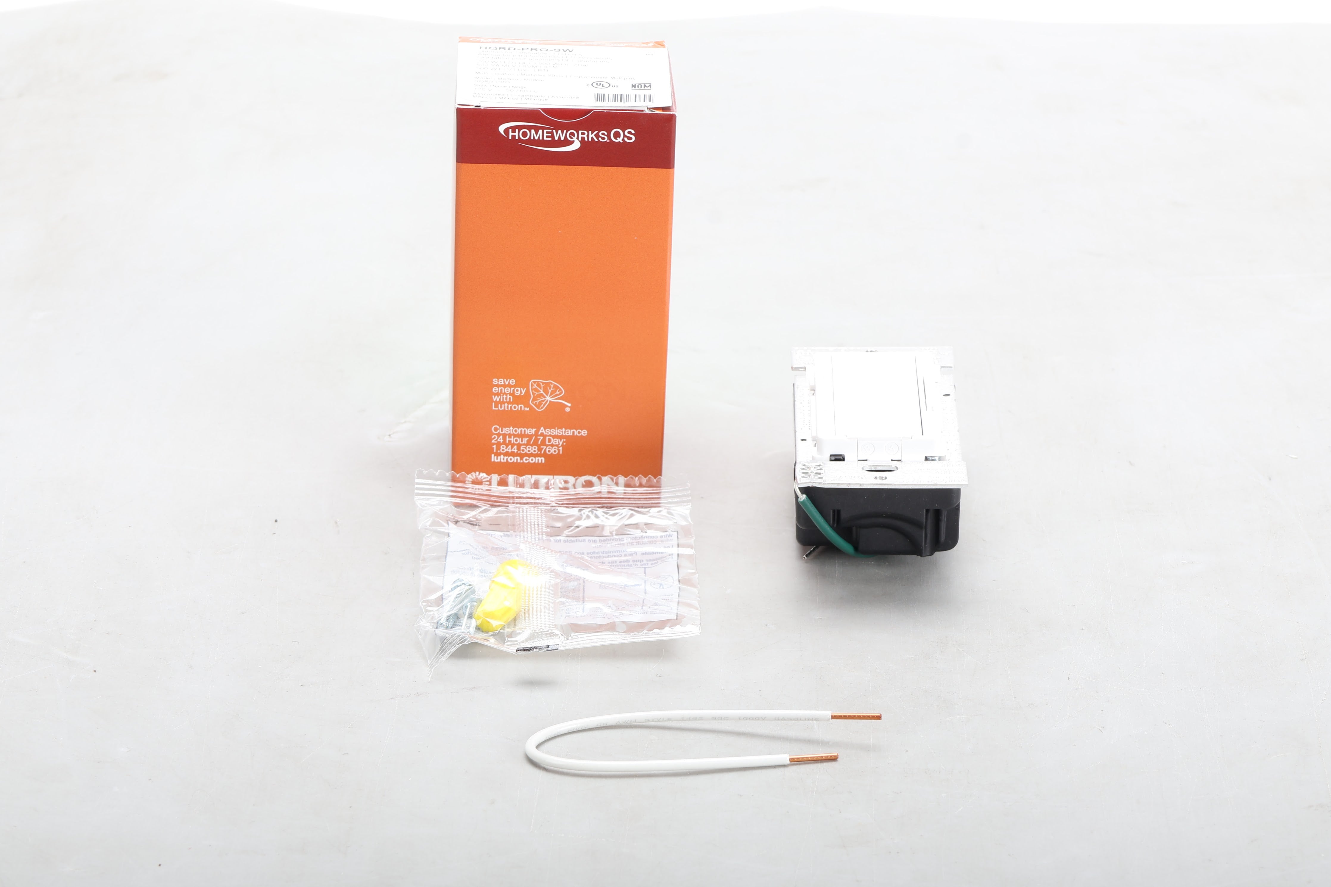 Lutron HQRD-PRO-SW HomeWorks QS Dimmer for LED Bulbs 784276270694 -Sno ...