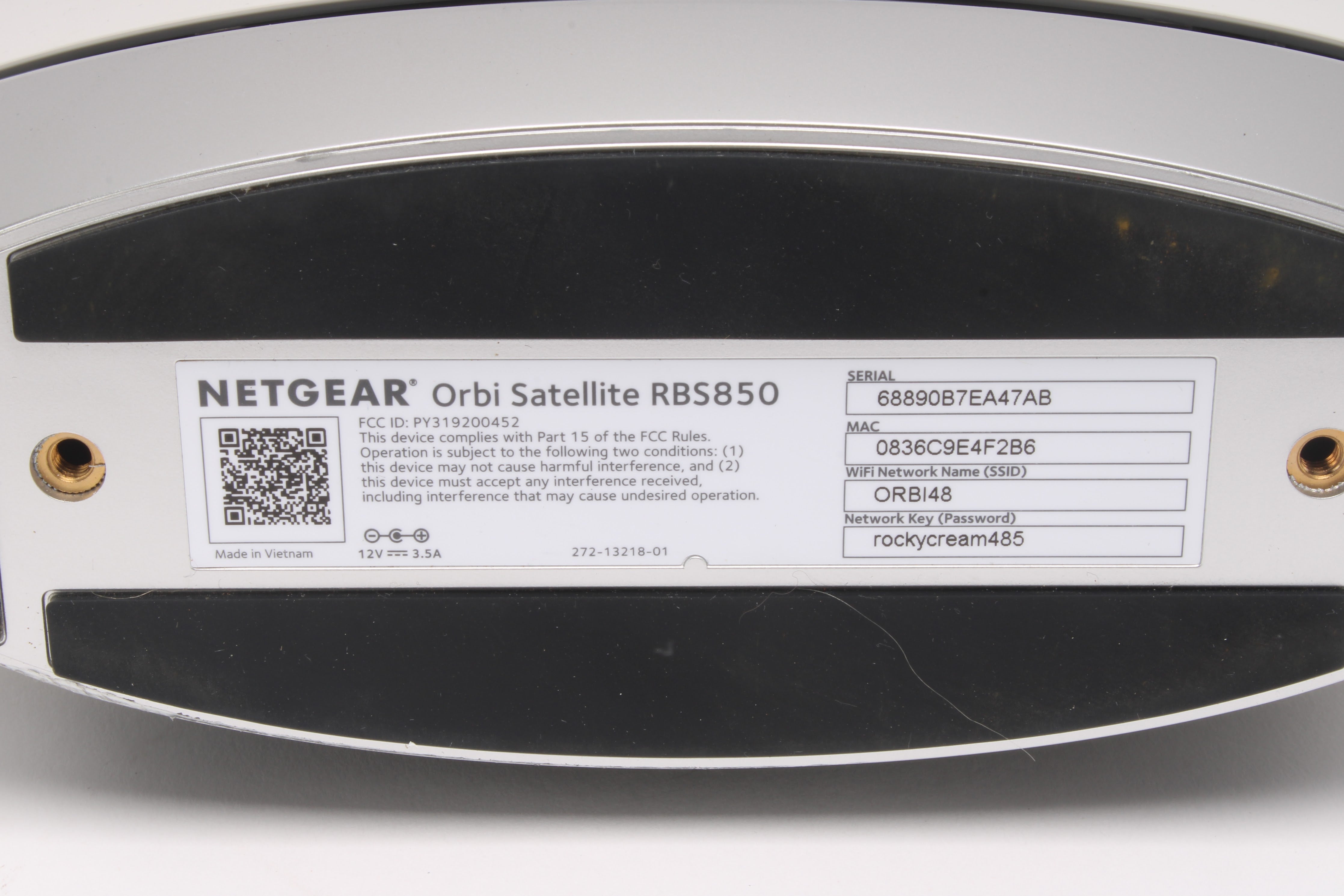 Netgear Orbi RBS850 AX6000 Tri-Band Mesh WiFi 6 Satellite System