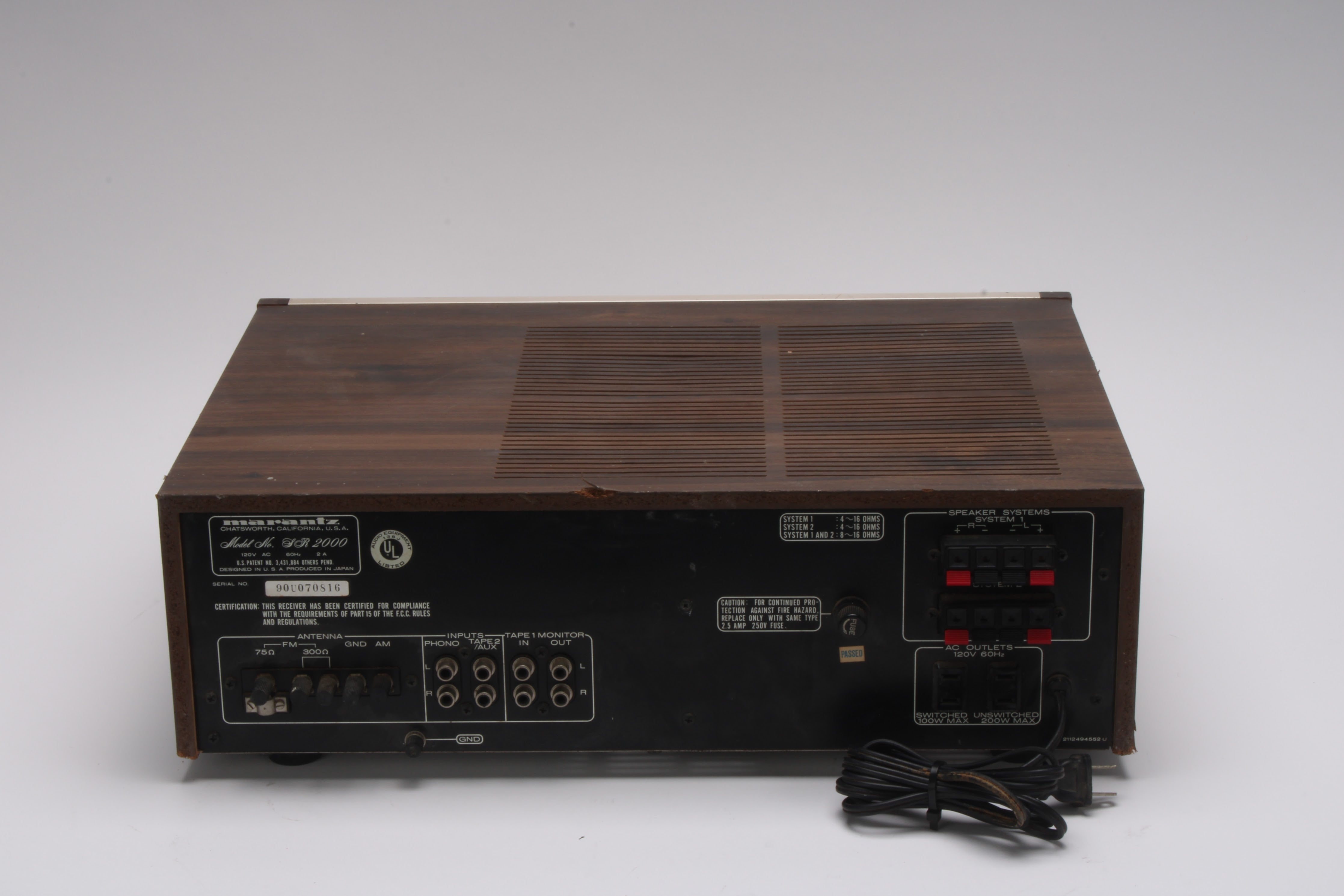 Marantz SR2000 Stereophonic Receiver - AS IS – NTC Tech