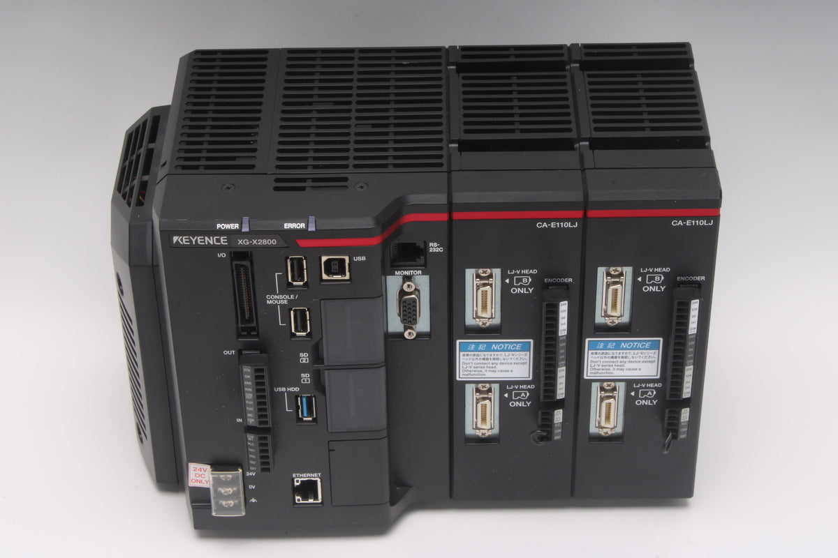 Keyence XG-X2800 Controller With 2x CA-E110LJ Input Unit and 2x LJ 
