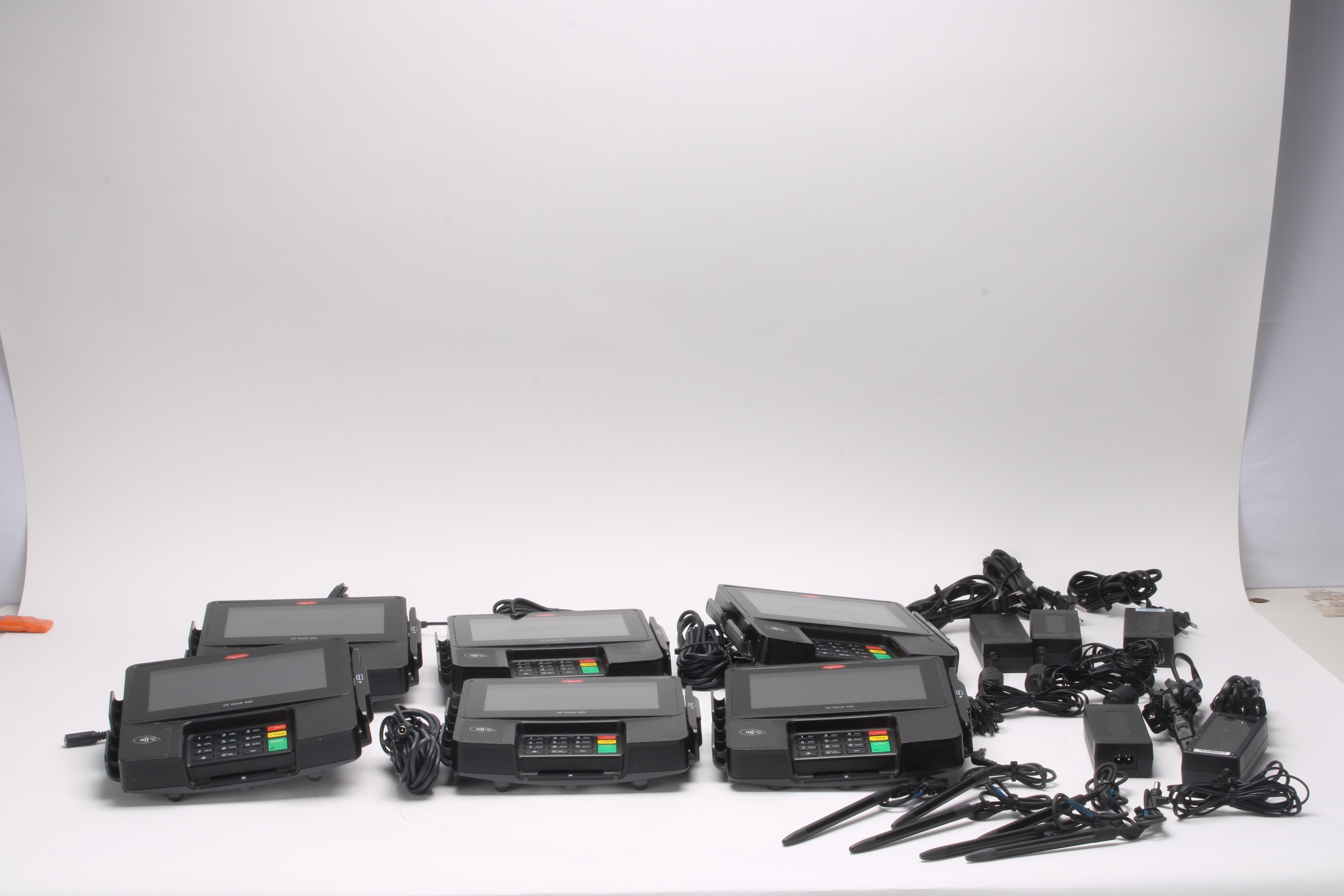 Isc 480 Ingenico ISC480-11T2808A Payment Terminal (POS) W/ Accessories Lot of ...