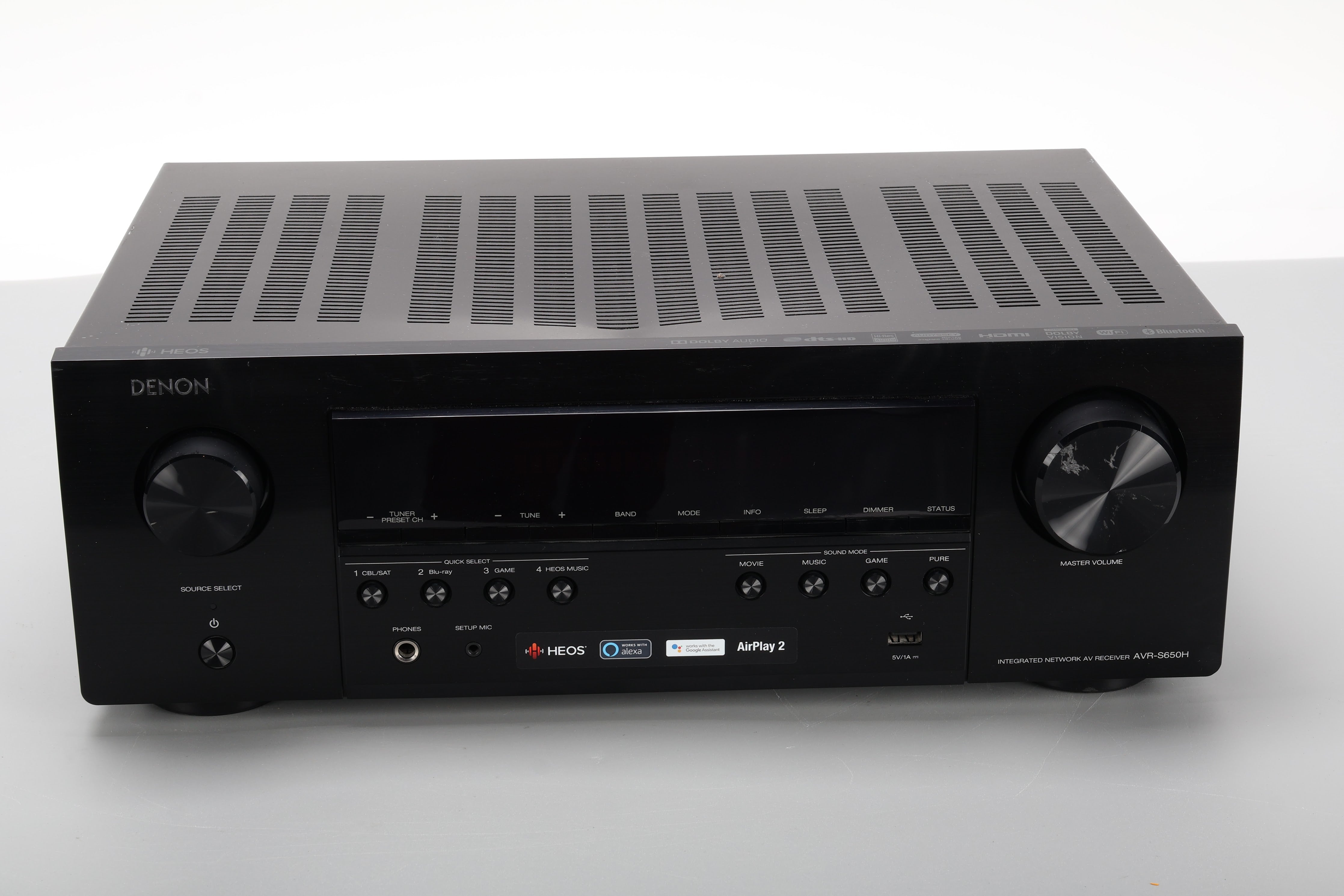 Denon AVR-S650H 5.2-Channel Integrated Network AV Receiver - Fair Cond ...