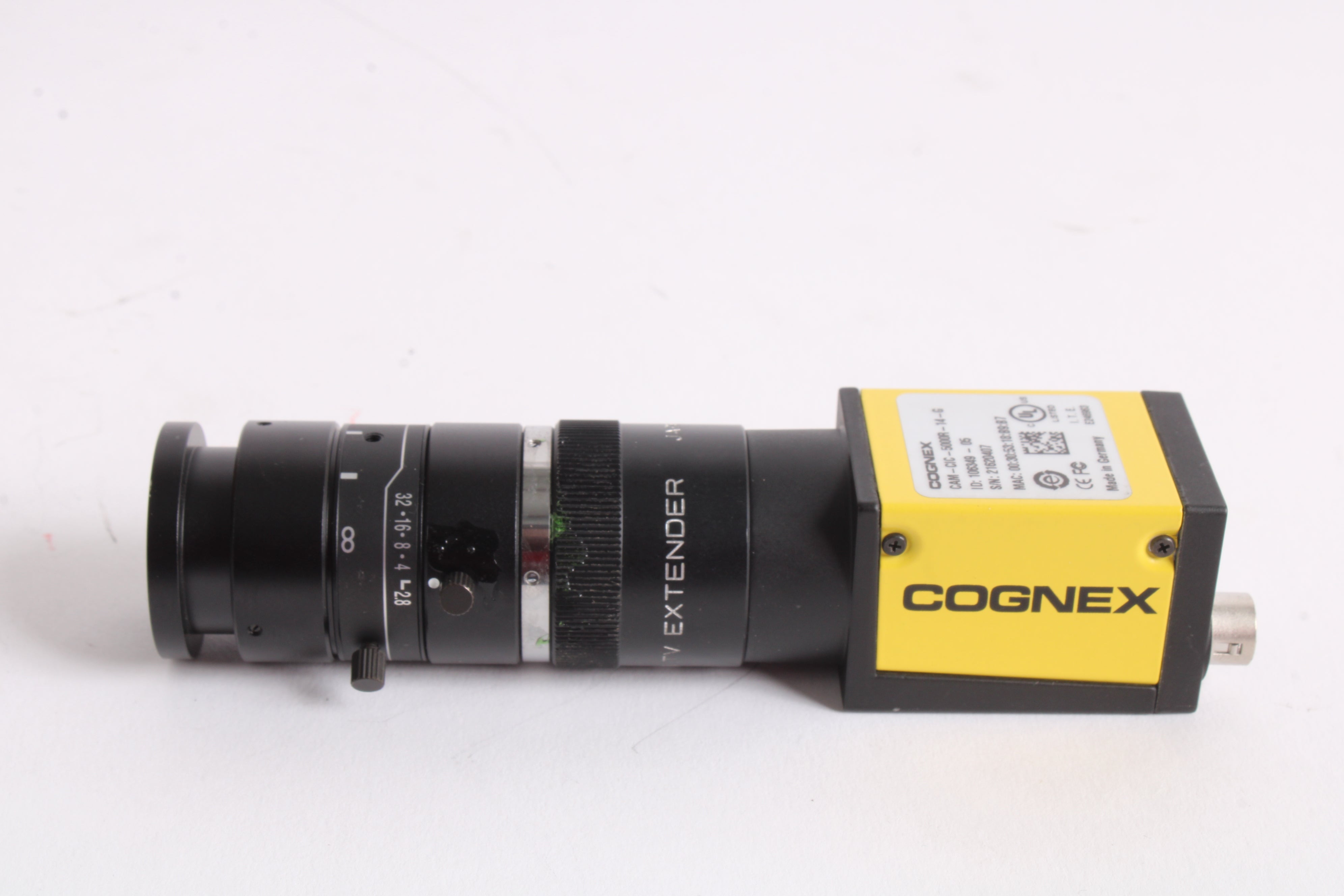 Cognex Camera CAM-CIC-5000R-14-G With X3 TV Extender and 50mm Lens ...