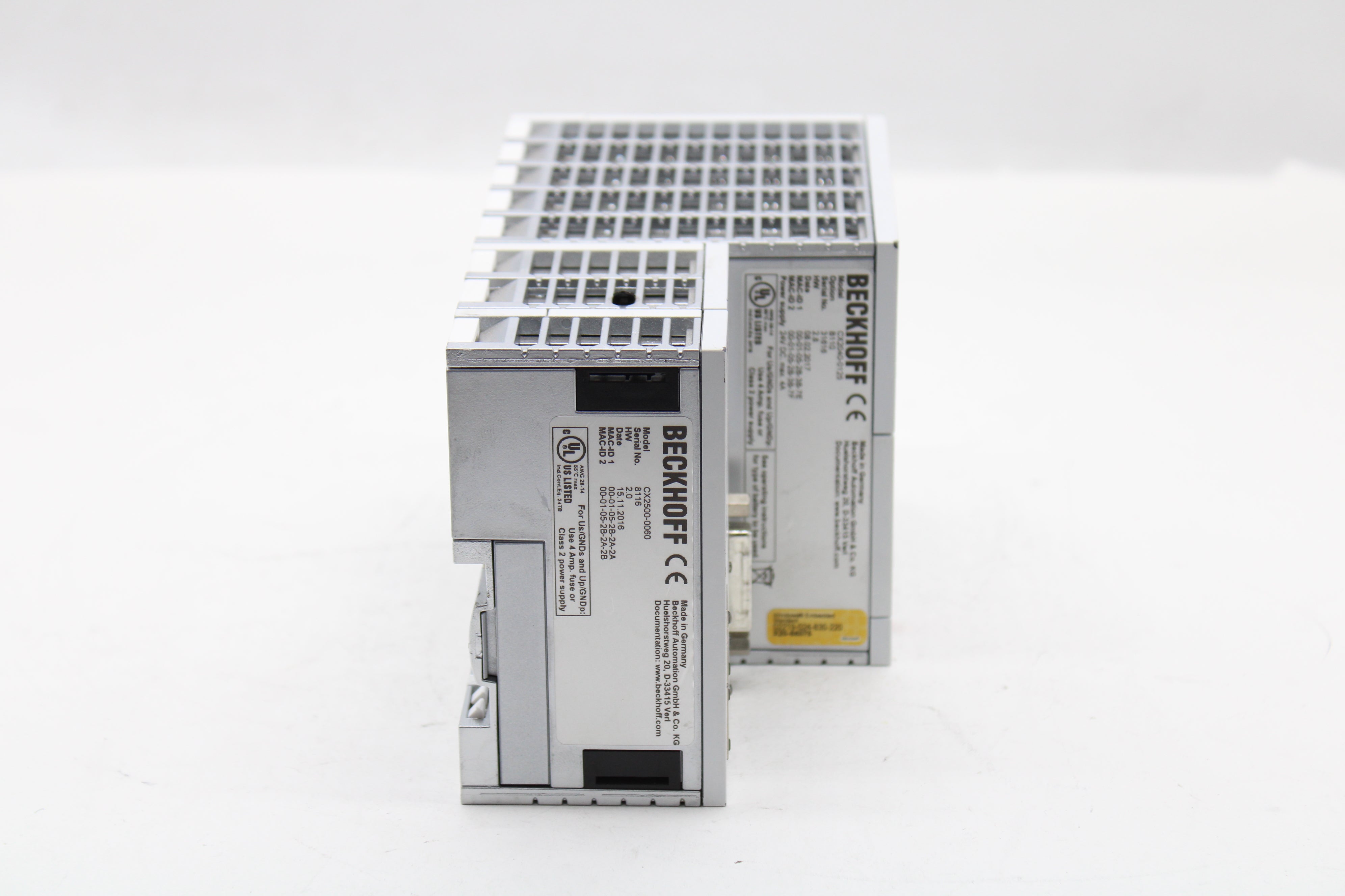 Beckhoff CX2040-0125 CPU Module With CX2500-0060 Ethernet Module