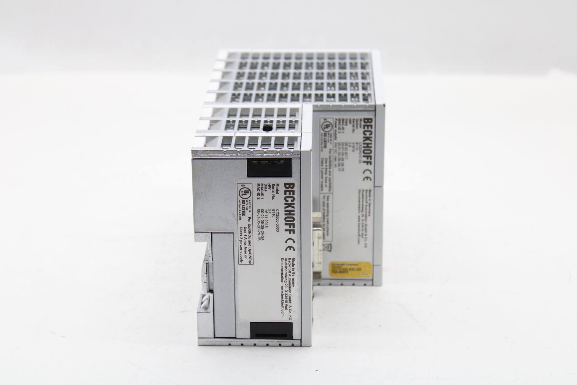 Beckhoff CX2040-0125 CPU Module With CX2500-0060 Ethernet Module – NTC Tech