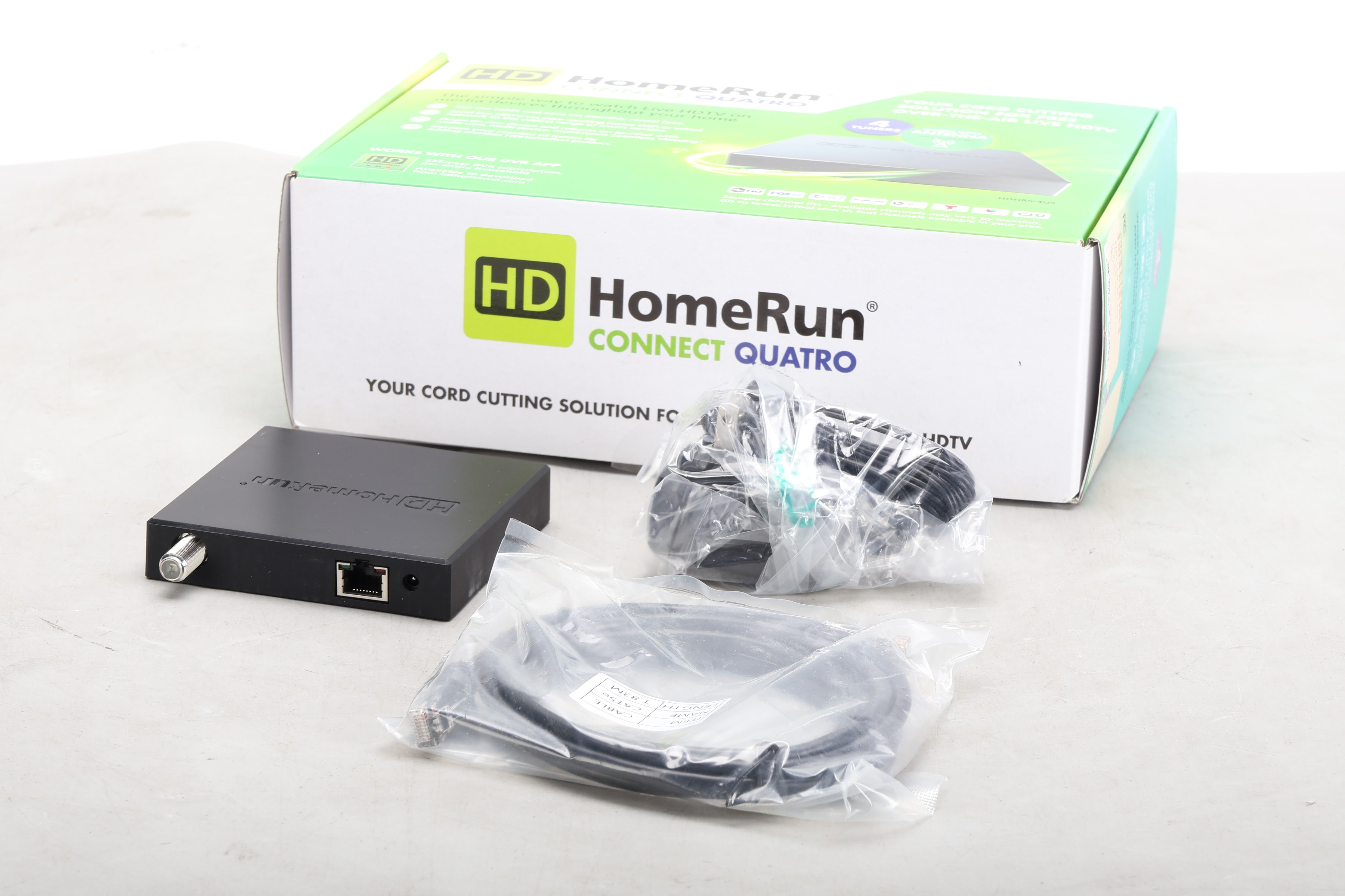 HDHomeRun HFHR5-4US Connect Quatro 4-Channel Tuner W/ Power Supply and ...