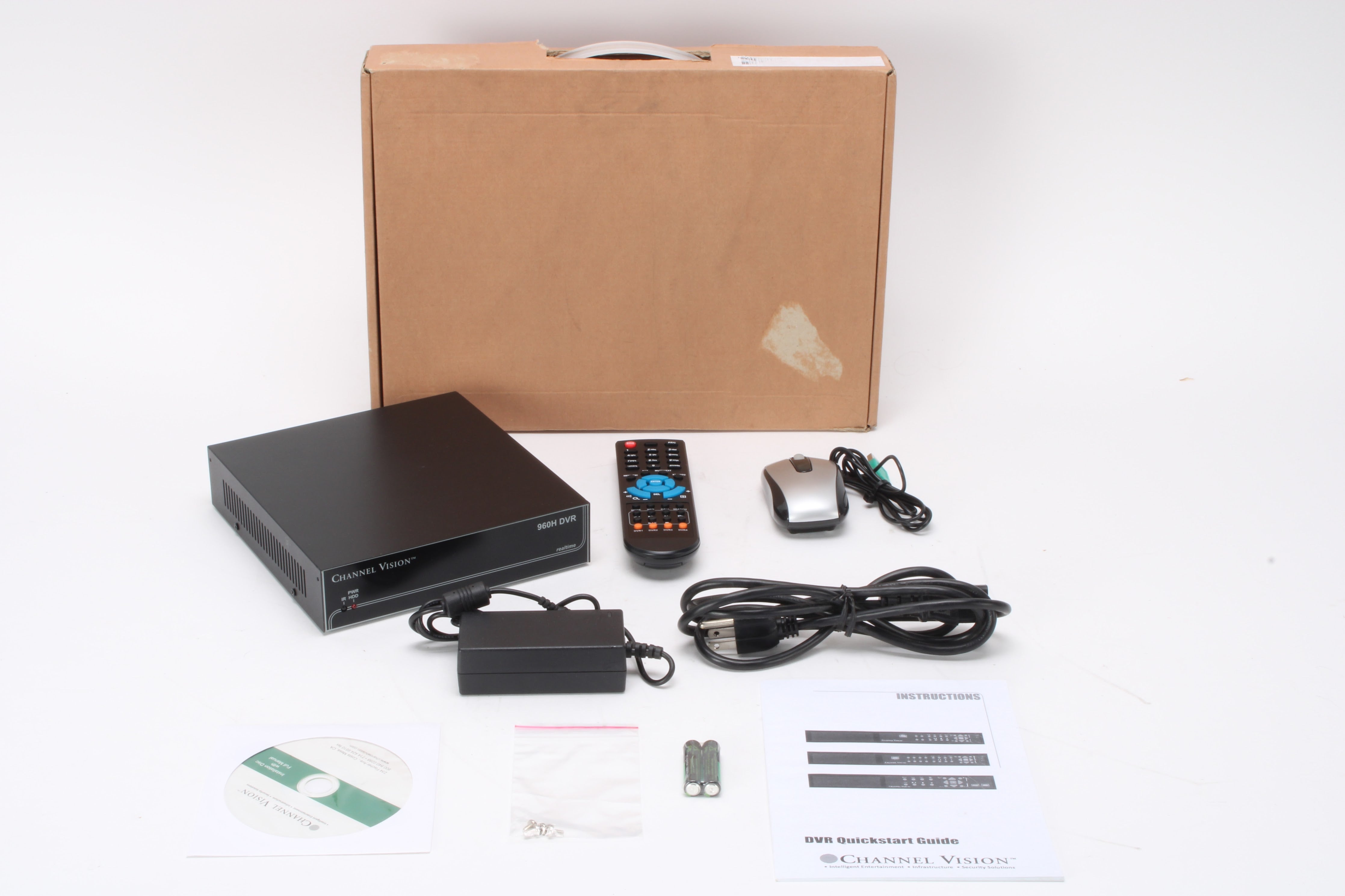 Channel Vision Cable Box Channel Vision DVR-4HE High Resolution 960H DVR W/ Power Supply and Ac ...