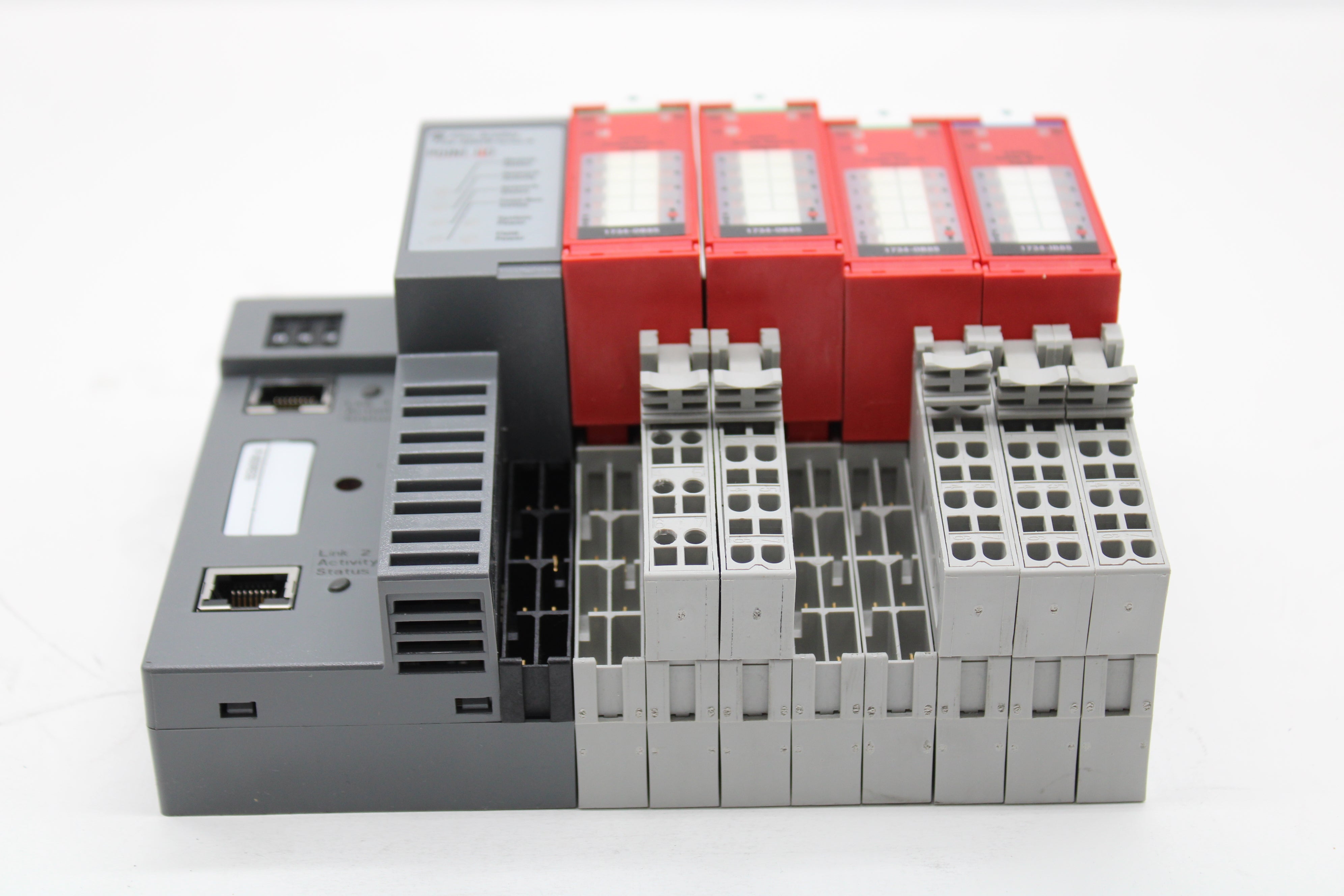 Allen Bradley 1734-AENTR 2 Port ETHERNET Adapter W/ 4x: 1734-0B8S 8-Po ...