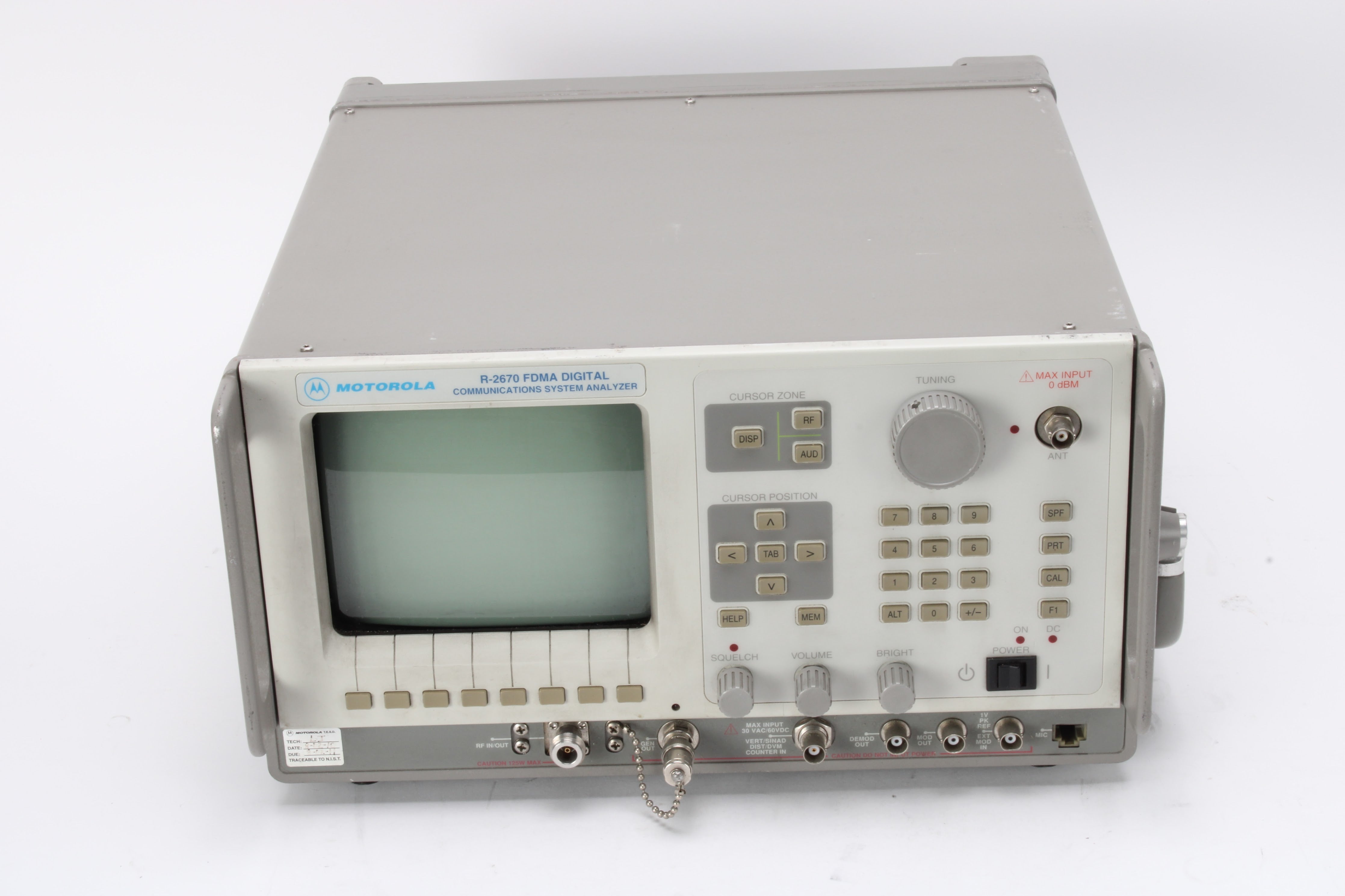 Motorola R-2670A FDMA Digital Communications System Analyzer Tracking ...
