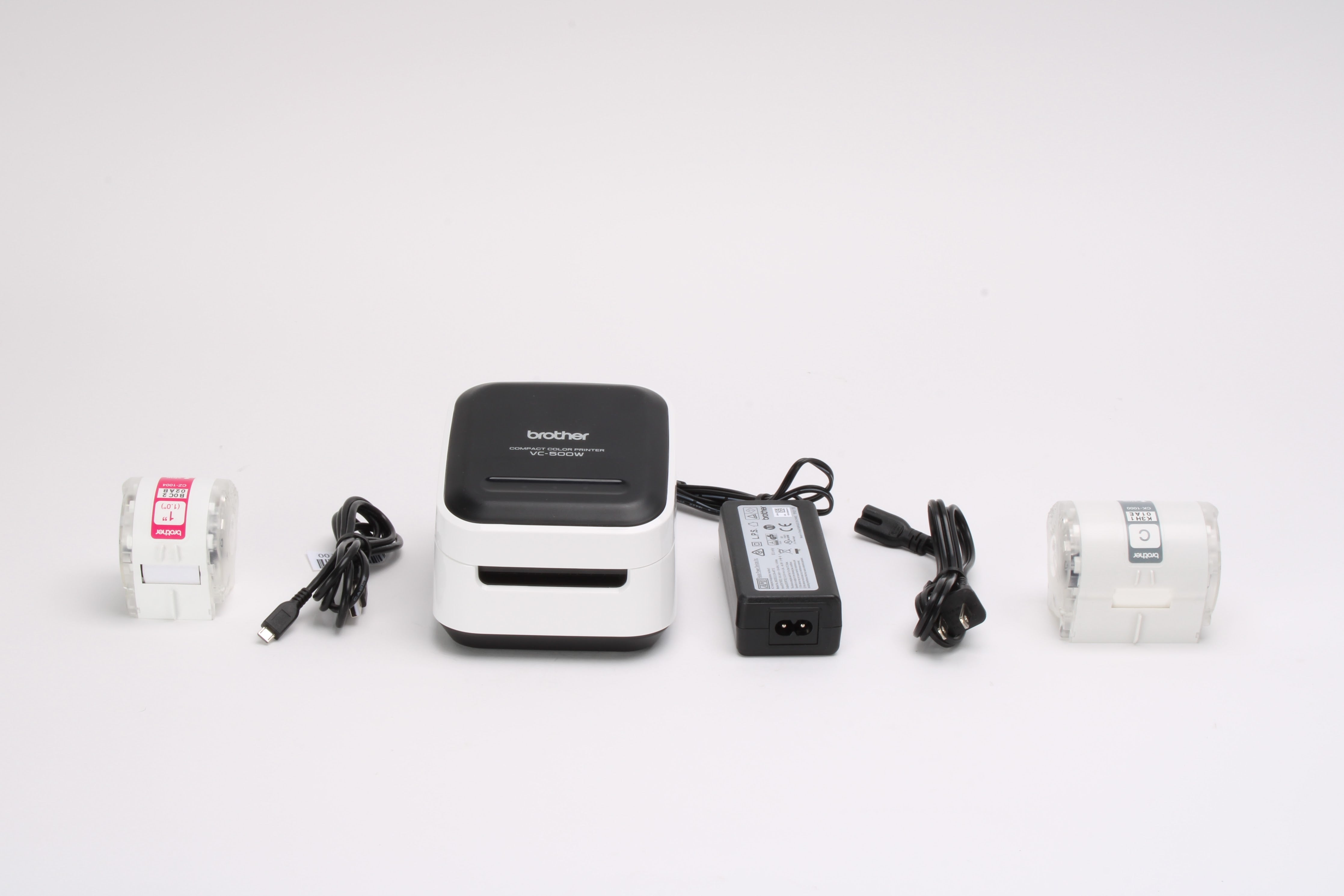 Brother VC-500w Compact Color Printer W/ PSU, USB Cable,Label Roll,Cle ...