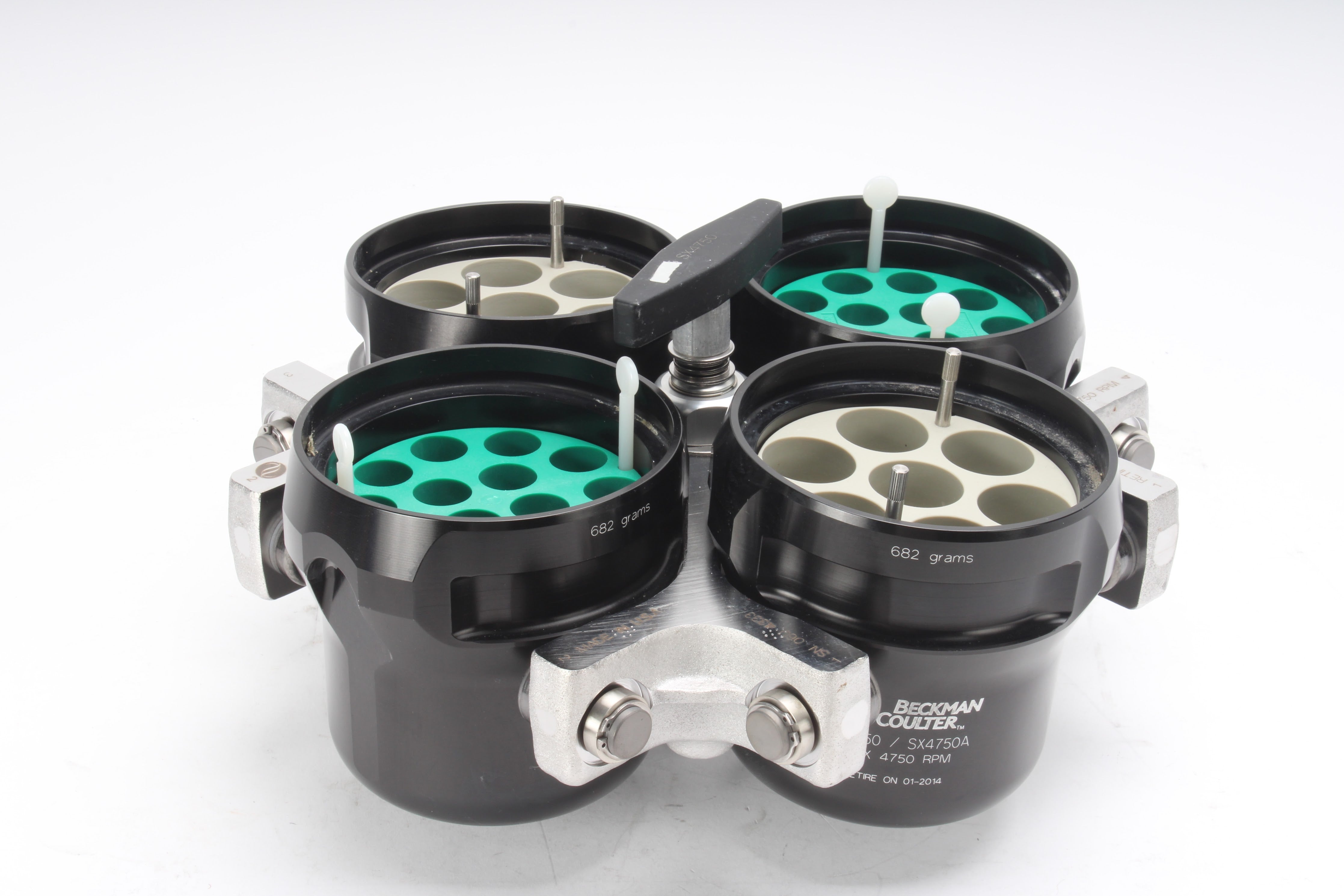 Beckman Coulter SX4750 Swing Bucket Rotor With 2x 393266 & 2x 349950 A ...