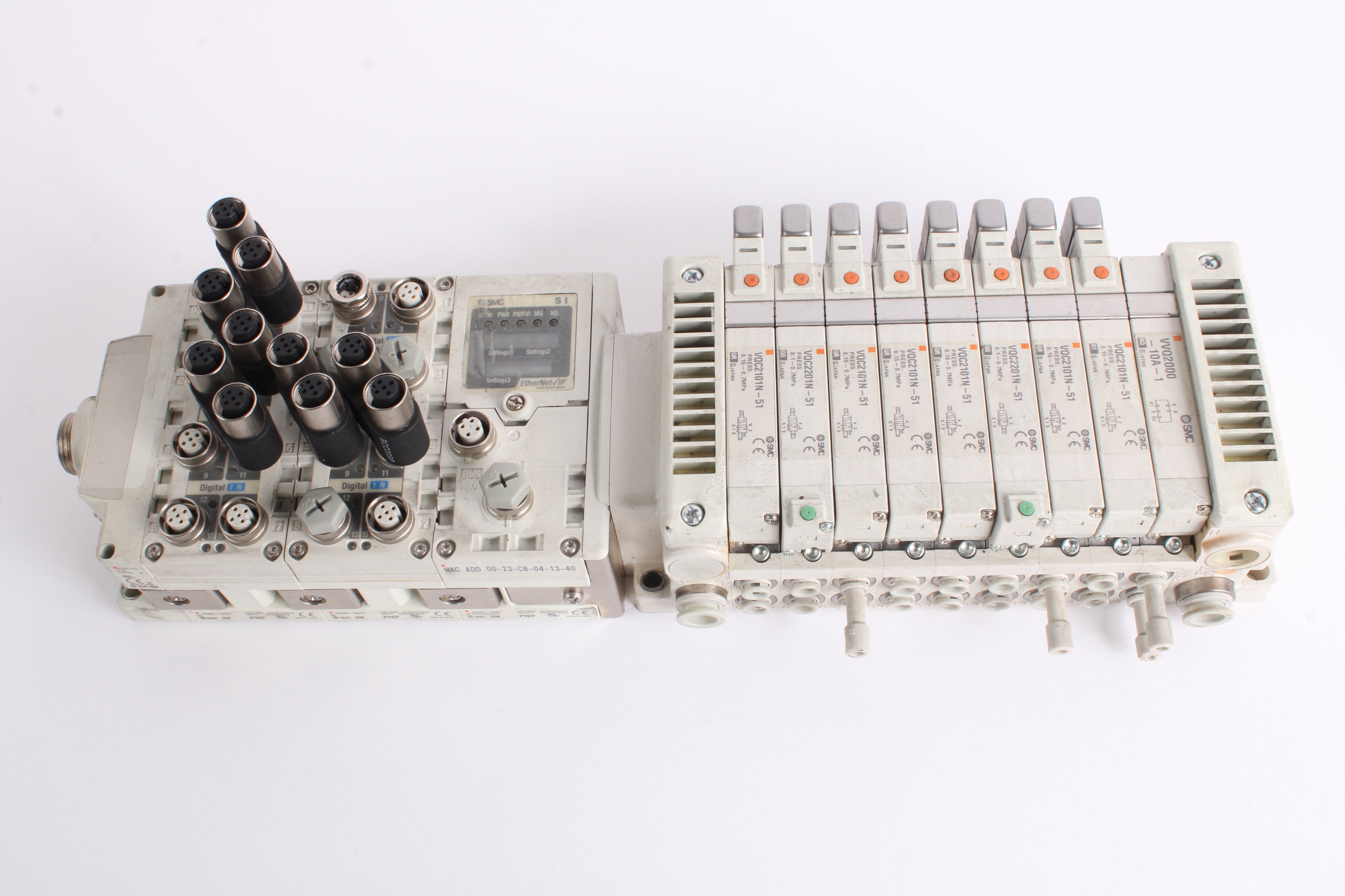 SMC EX600-ED3 + 2x EX600-DXPD + EX600-SEN1 + VVQ2000-10A-1 – NTC Tech