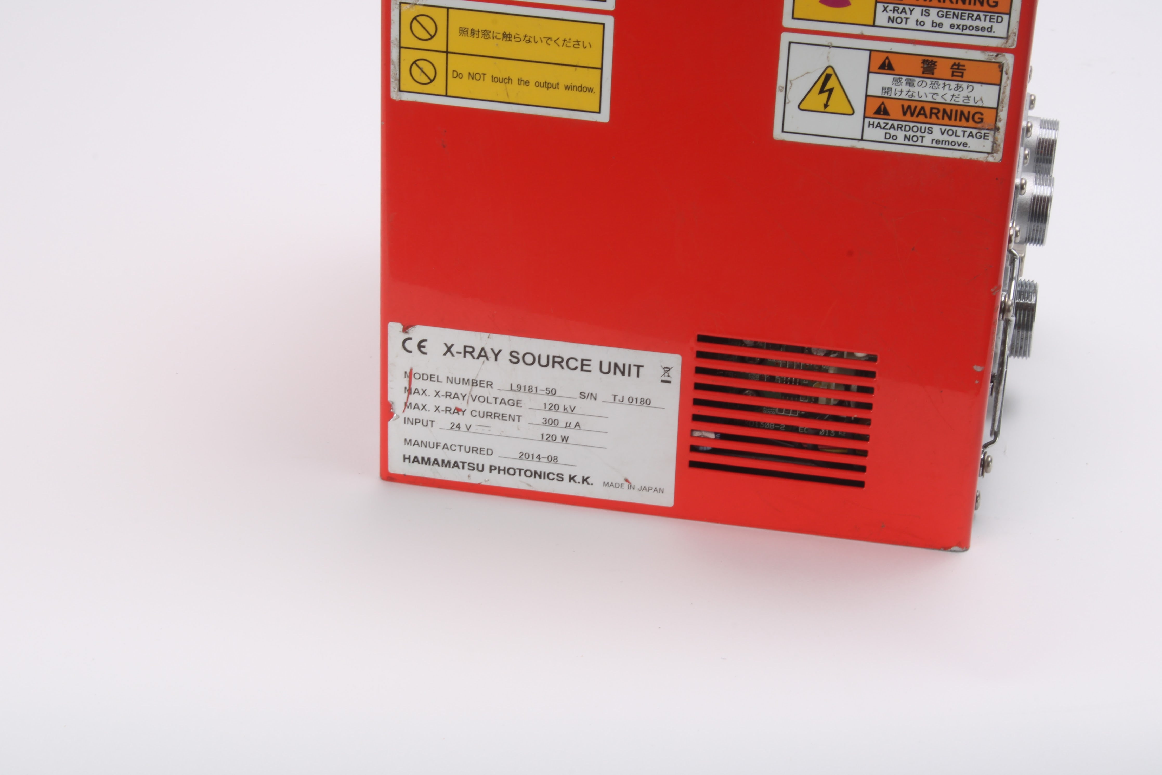 Hamamatsu Photonics L9181-50 X-Ray Source Unit 120kV, 300ua, 24V