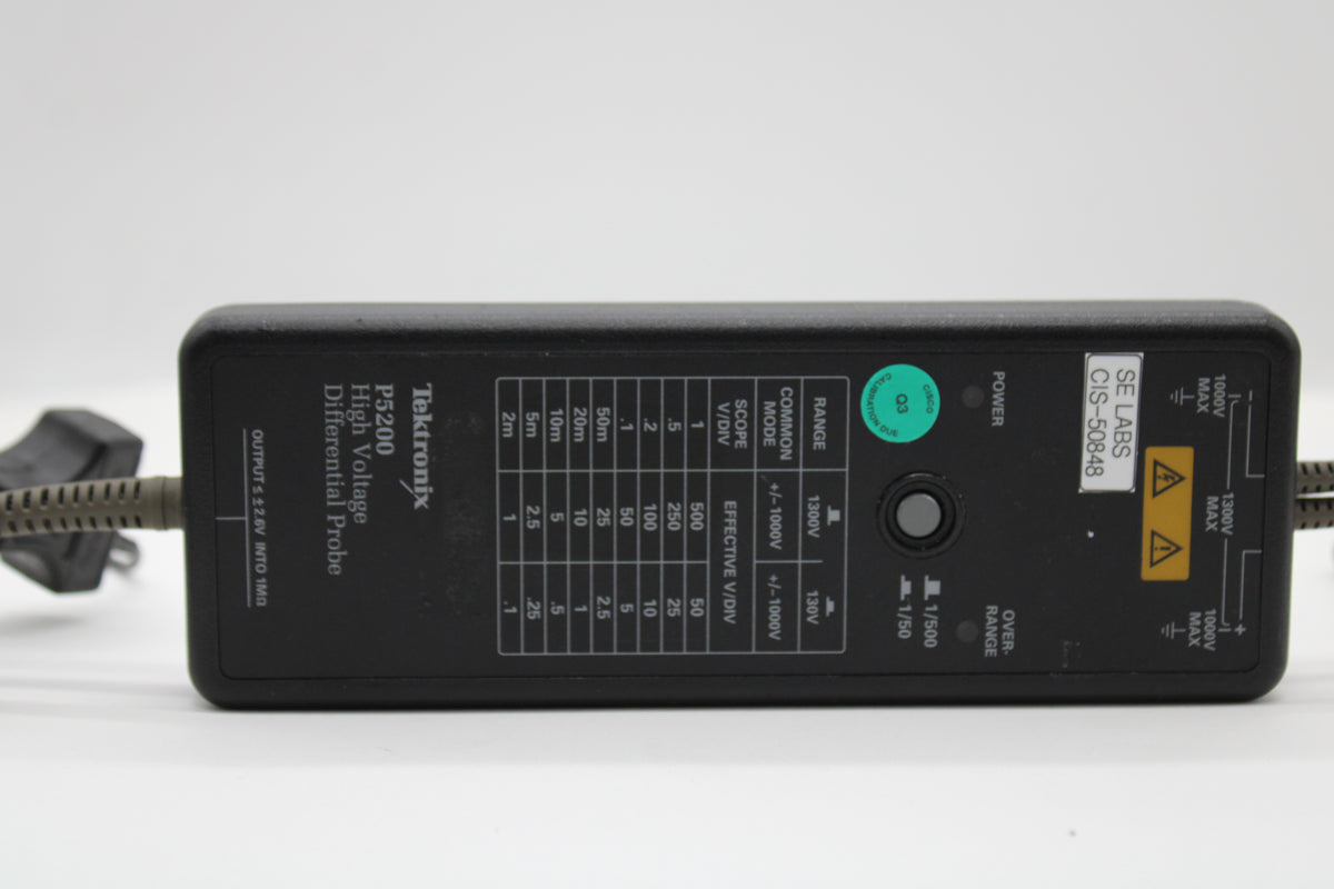 P5200 Tektronix P5200 High Voltage Differential Probe W/ 2x Mueller 1kV Prob ...
