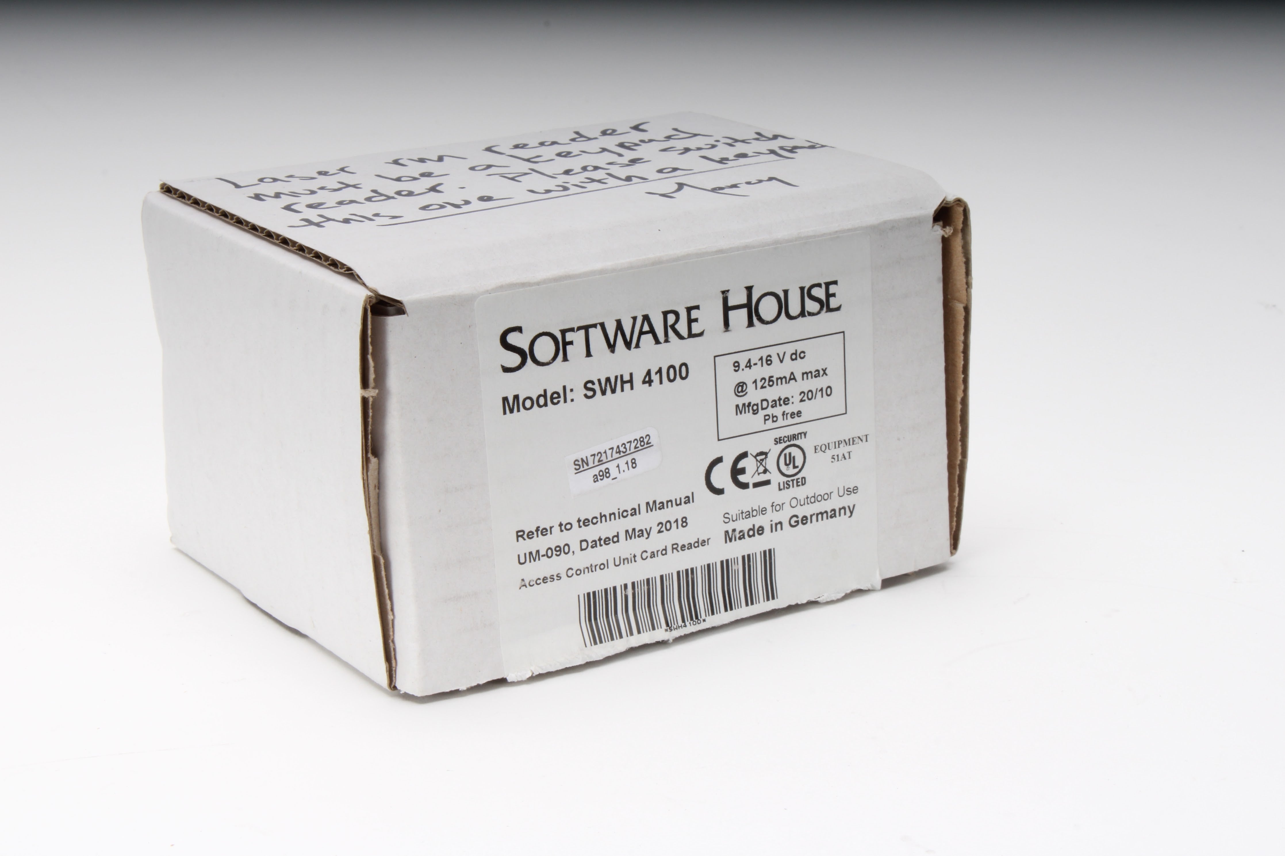 Softwarehouse Reader Module Software House SWH 4100 Access Control Unit Card Reader - New Open Box ...