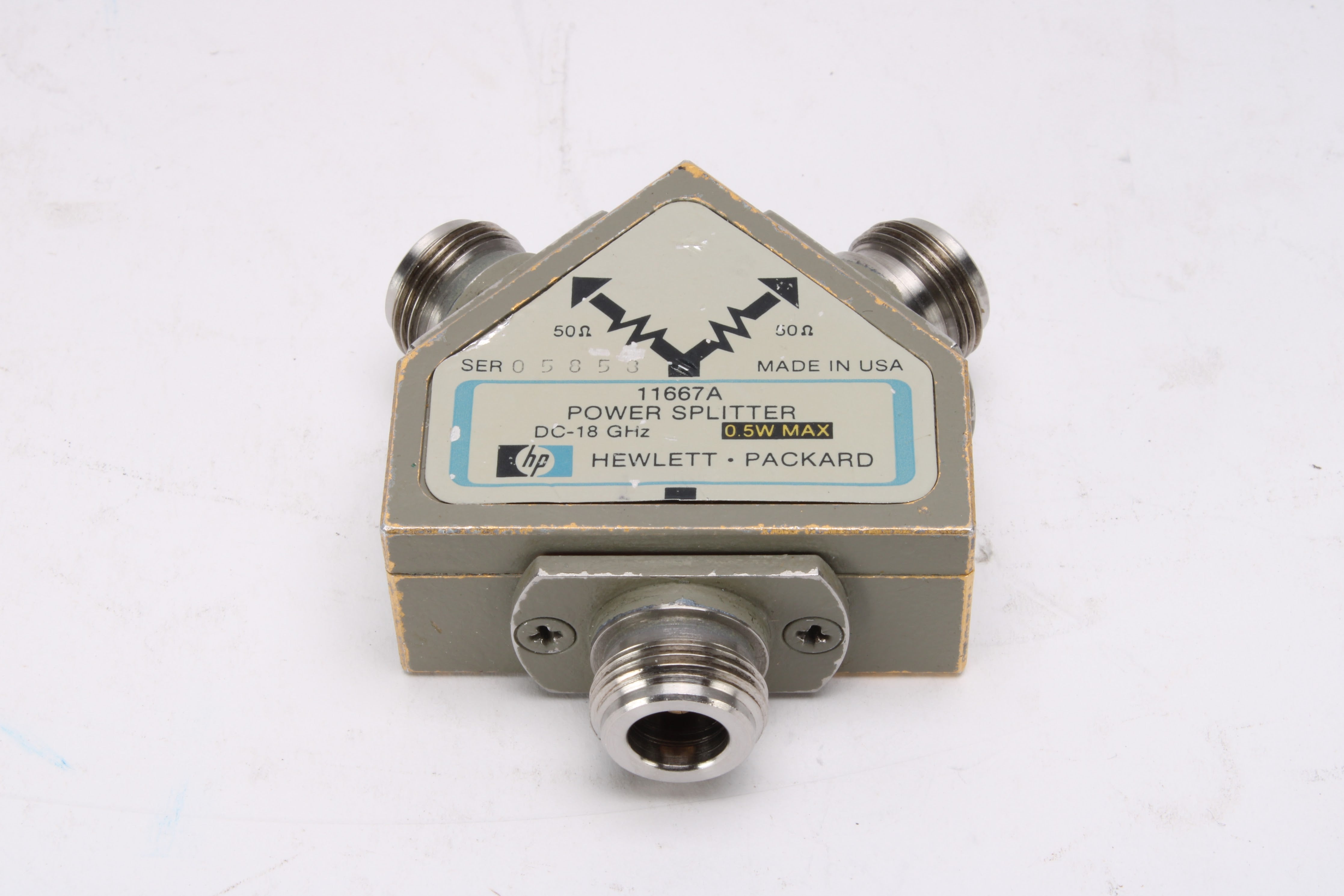 Keysight 11667a R2 Hewlett Packard HP 11667A Power Splitter DC-18 GHz 0.5W MAX - Fair Con ...
