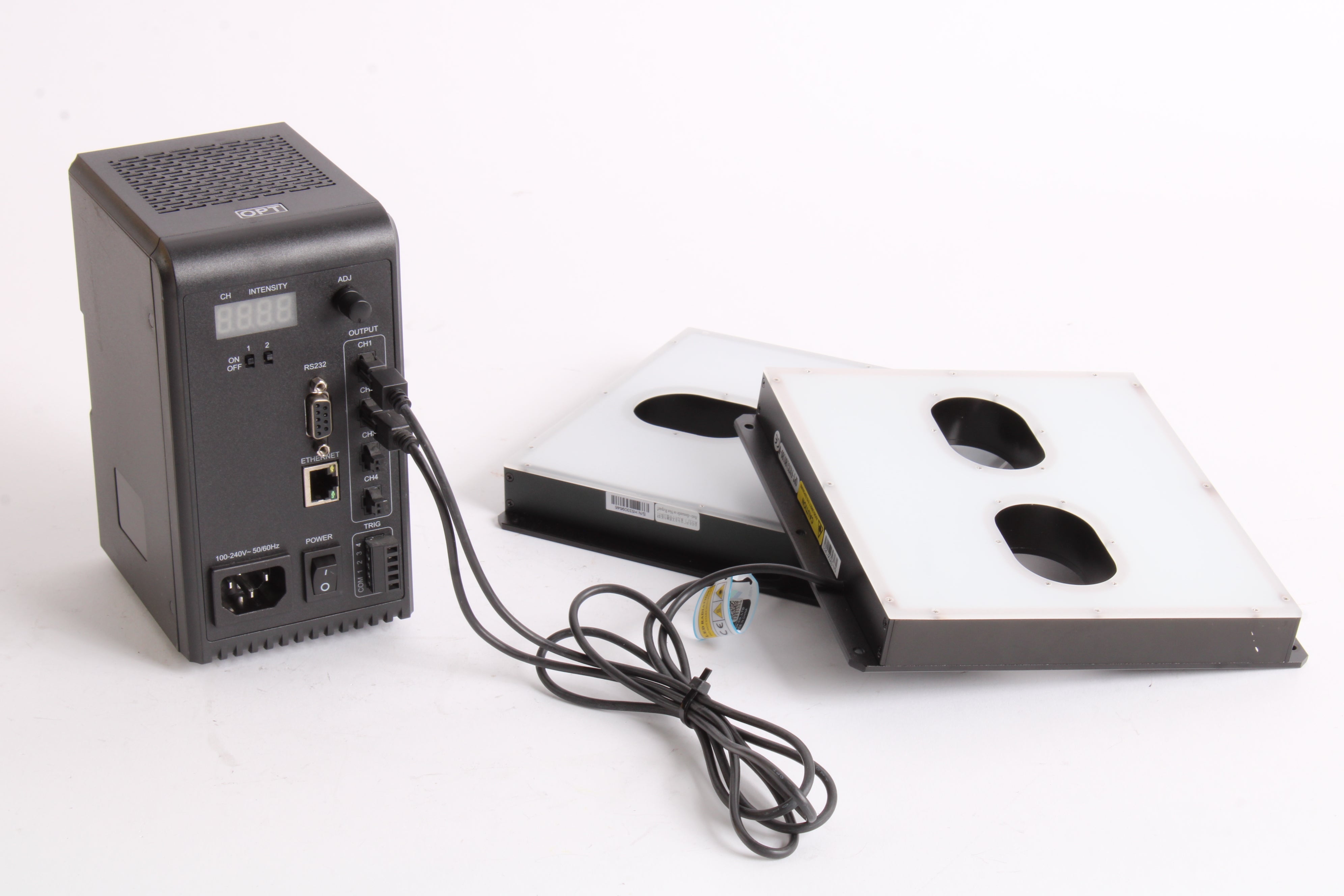 OPT OPT-DCA24E-4 LED Lighting Controller with 2x OPT-FATG180180-W LED ...