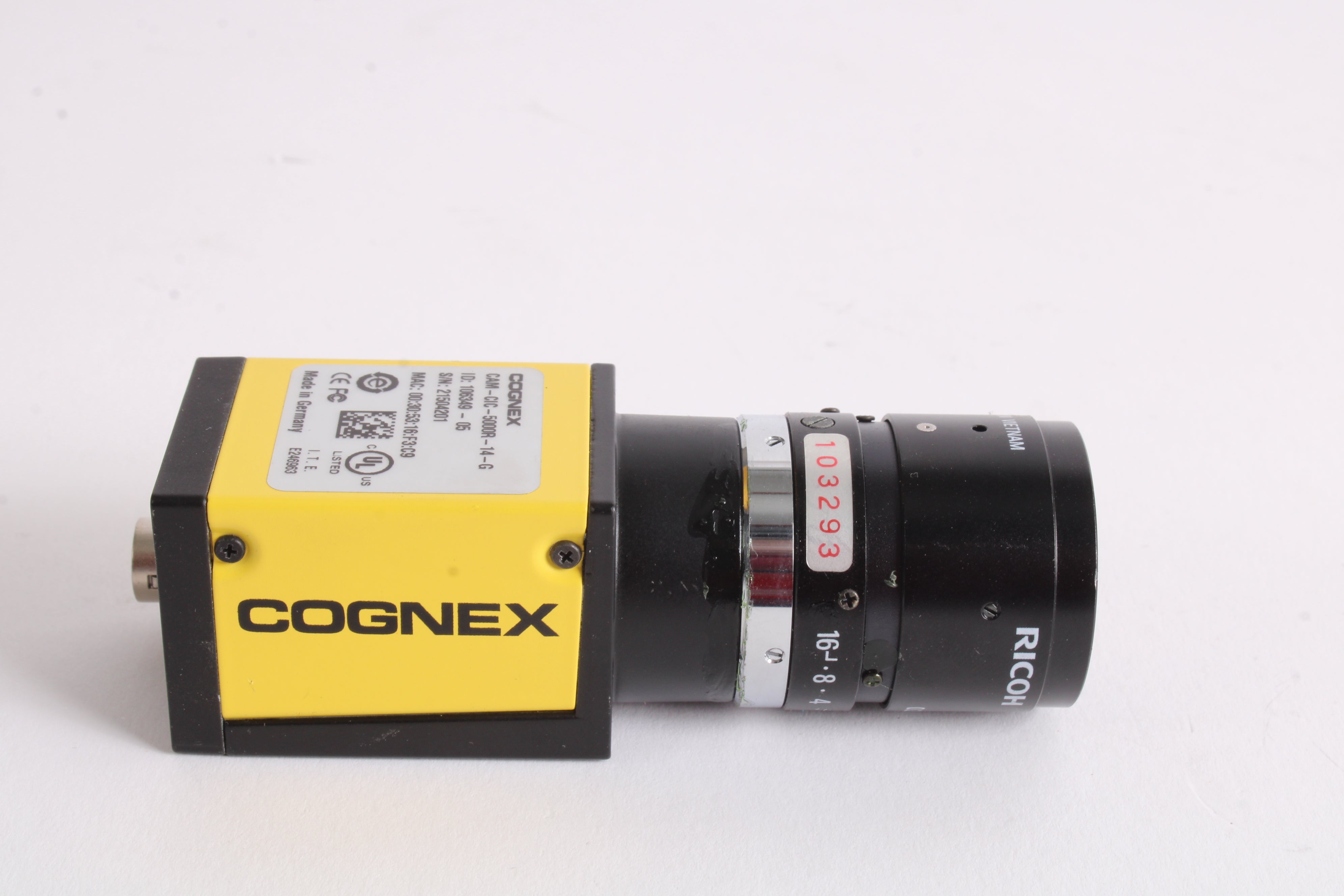 Cognex Camera CAM-CIC-5000R-14-G With FL-CC1614-2M Lens – NTC Tech