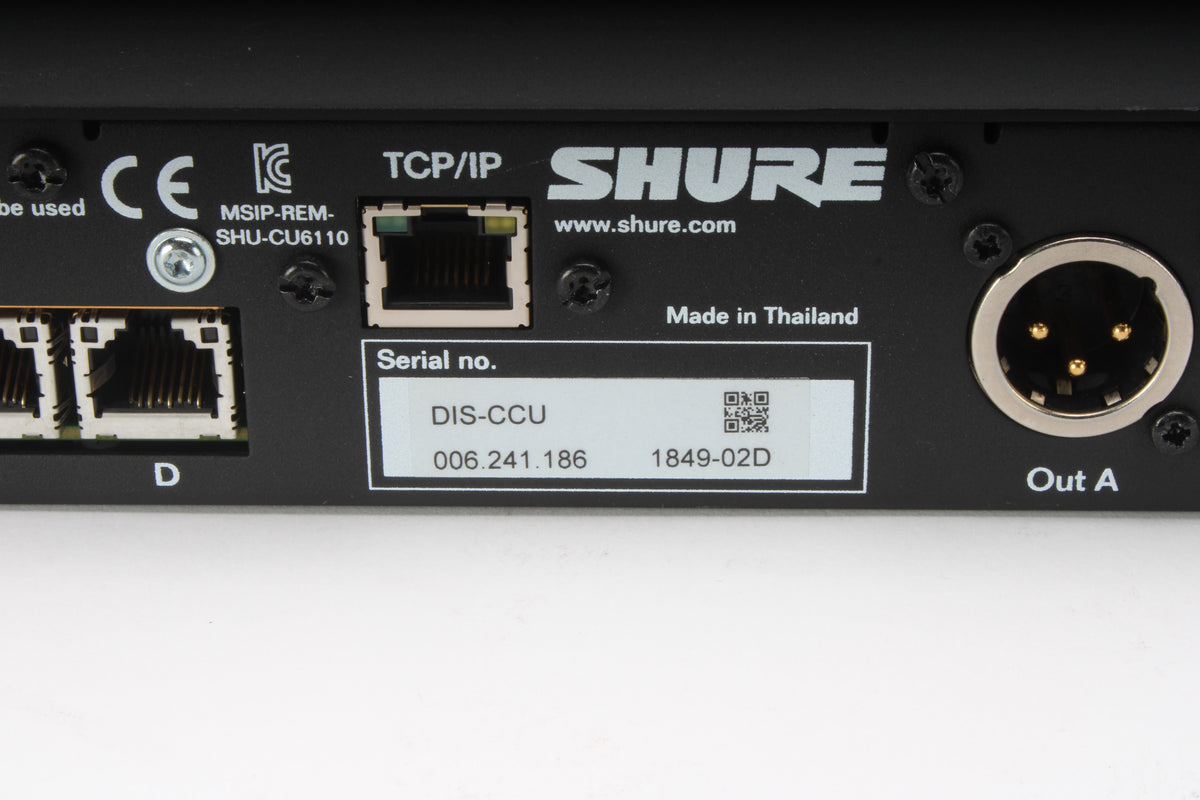 Control Module Ccu Shure DIS-CCU Central Control Unit With Rack Ears – NTC Tech