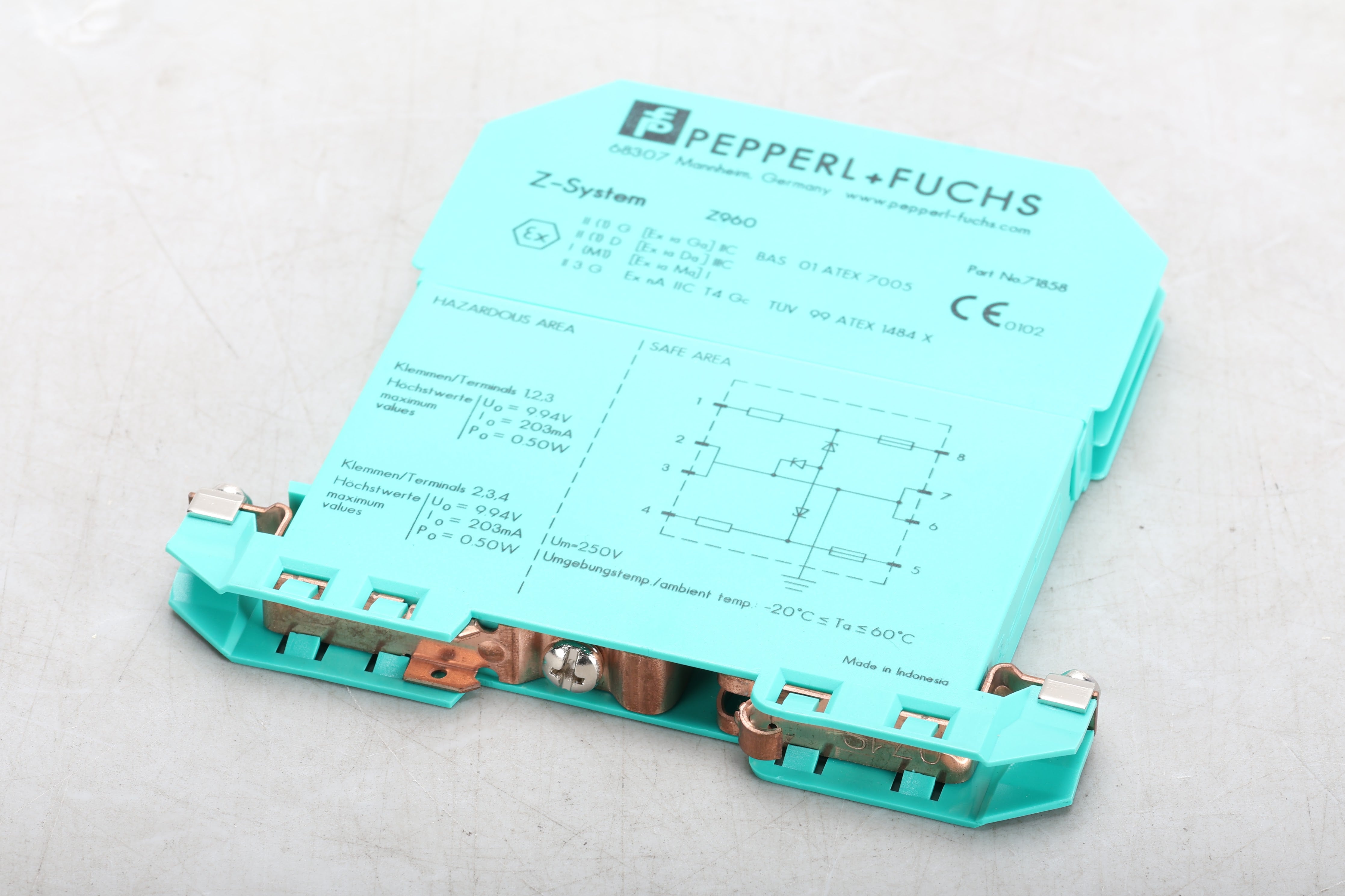 Netr Online Interface Pepperl+Fuchs Z960 Single-Ch Zener Barrier Intrinsic Safety Interface ...