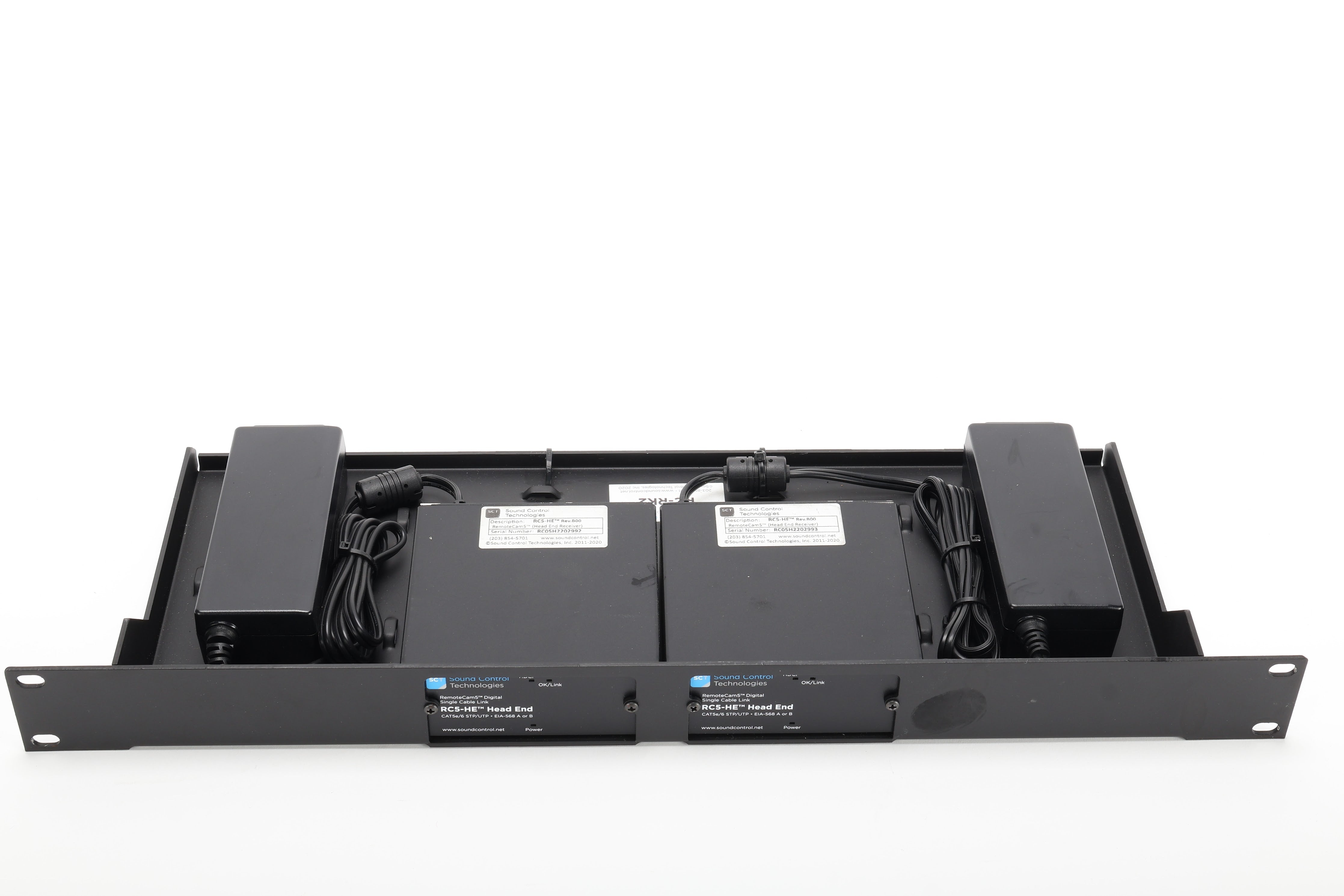 Sound Control Technologies 2x RC5-HE Head-End and RC-RK2 Rack Mount Ki ...