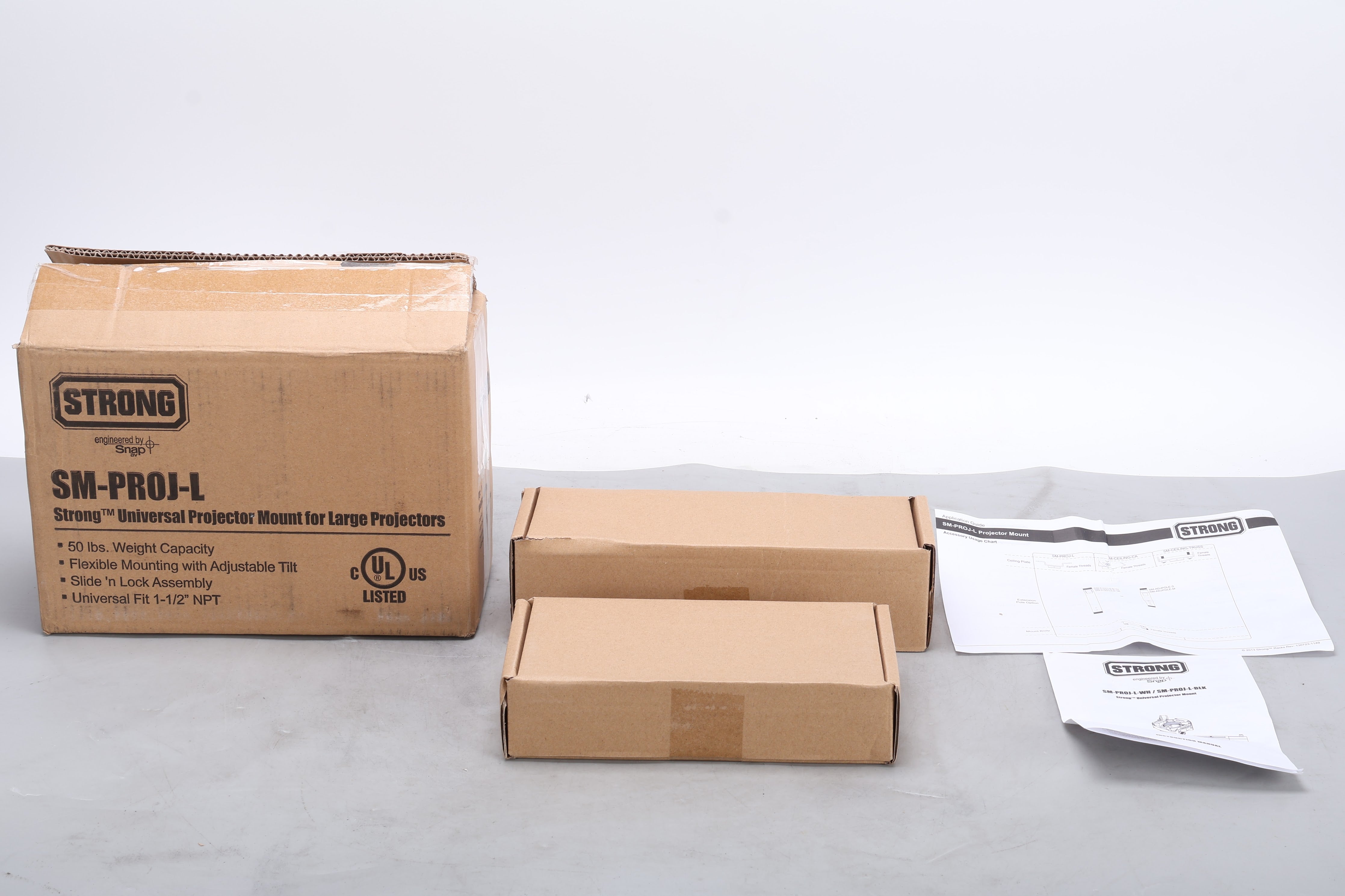 Snap AV Strong SM-PROJ-L 30-50 lbs. Capacity Projector Mount - New Ope ...