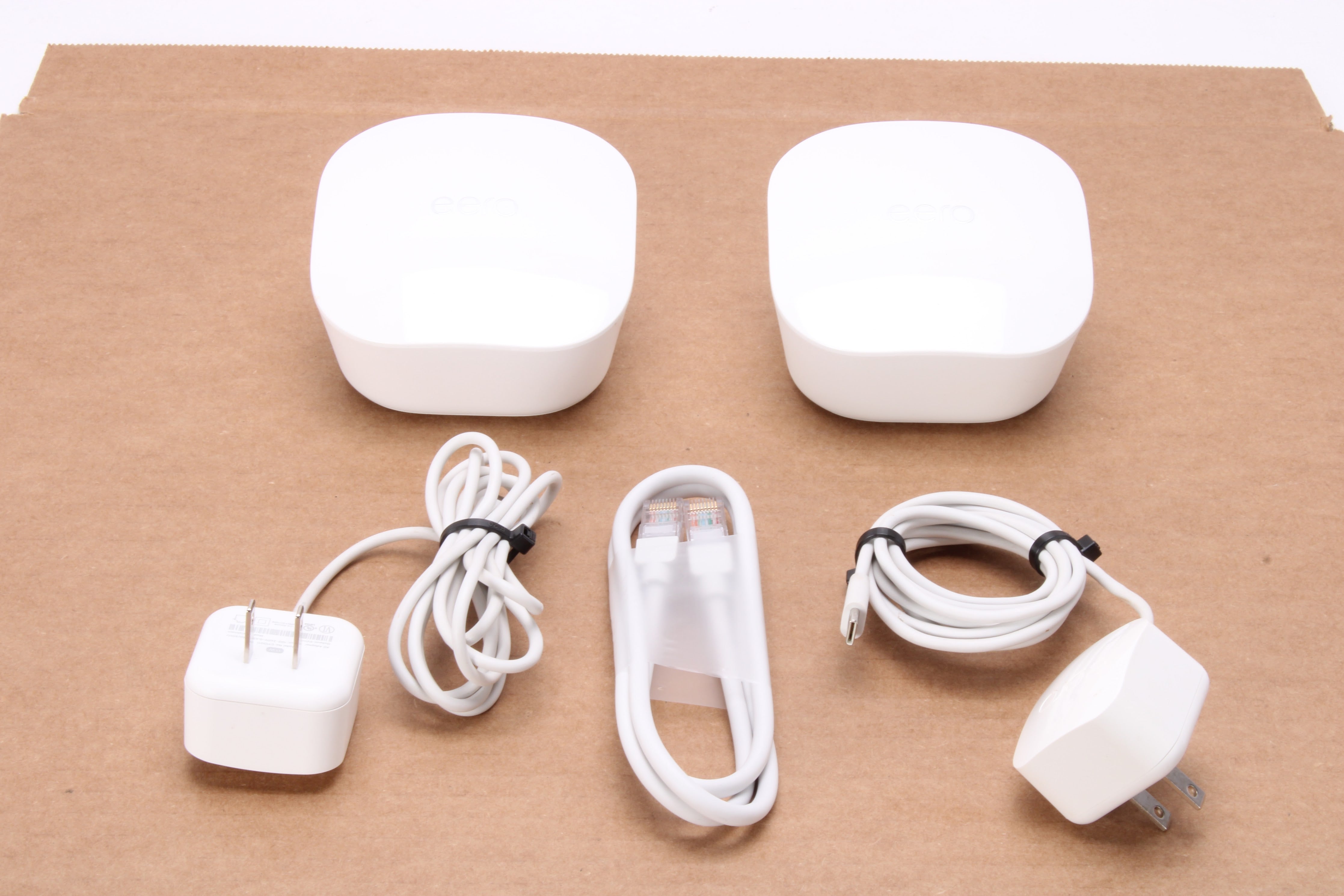 Eero J010001 Wireless Mesh Router 2-Pack W/ 2x Power Supplies and Ethe ...