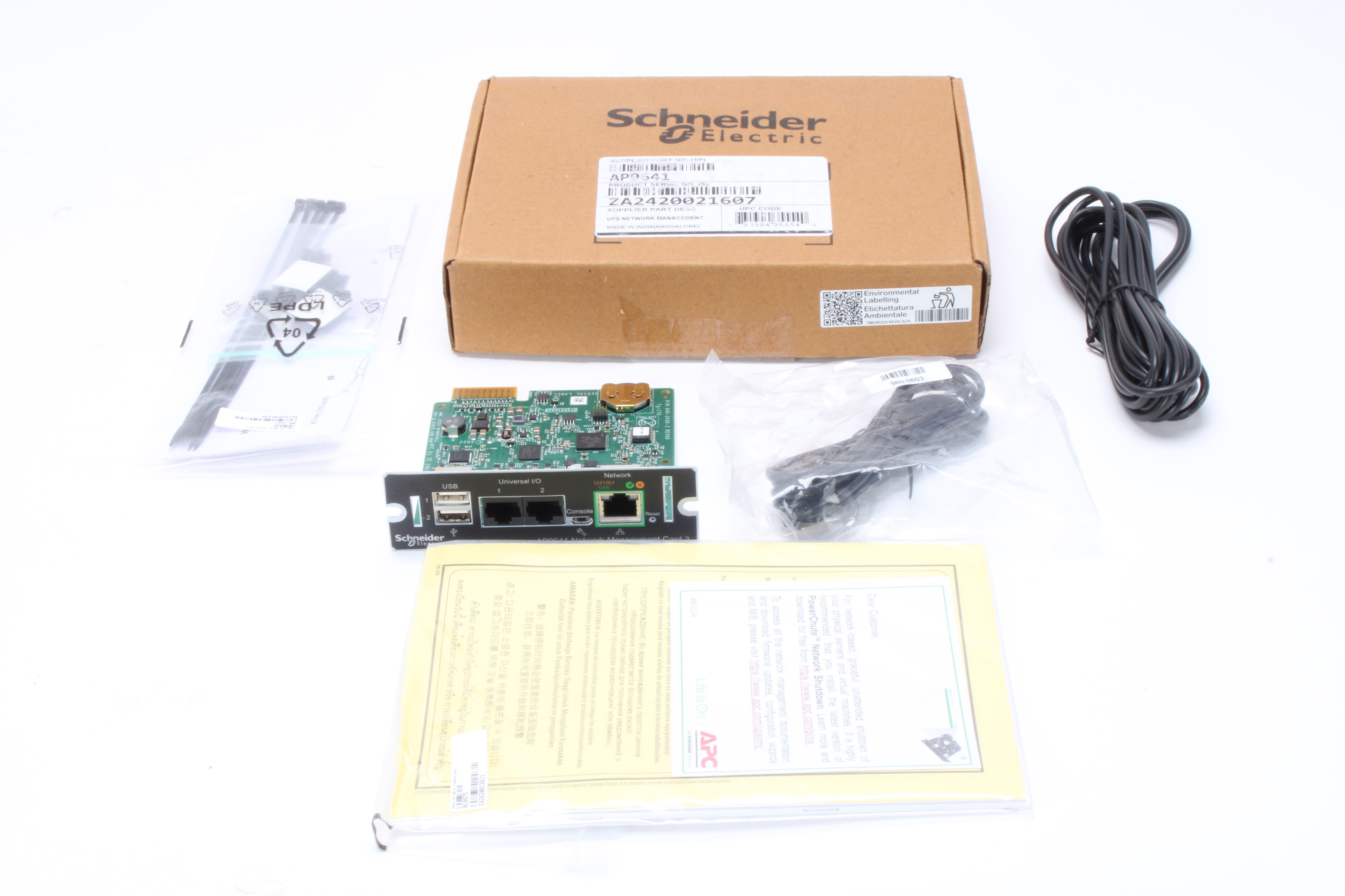 Schneider Electric AP9641 Network Management Card 3 With Accessories ...