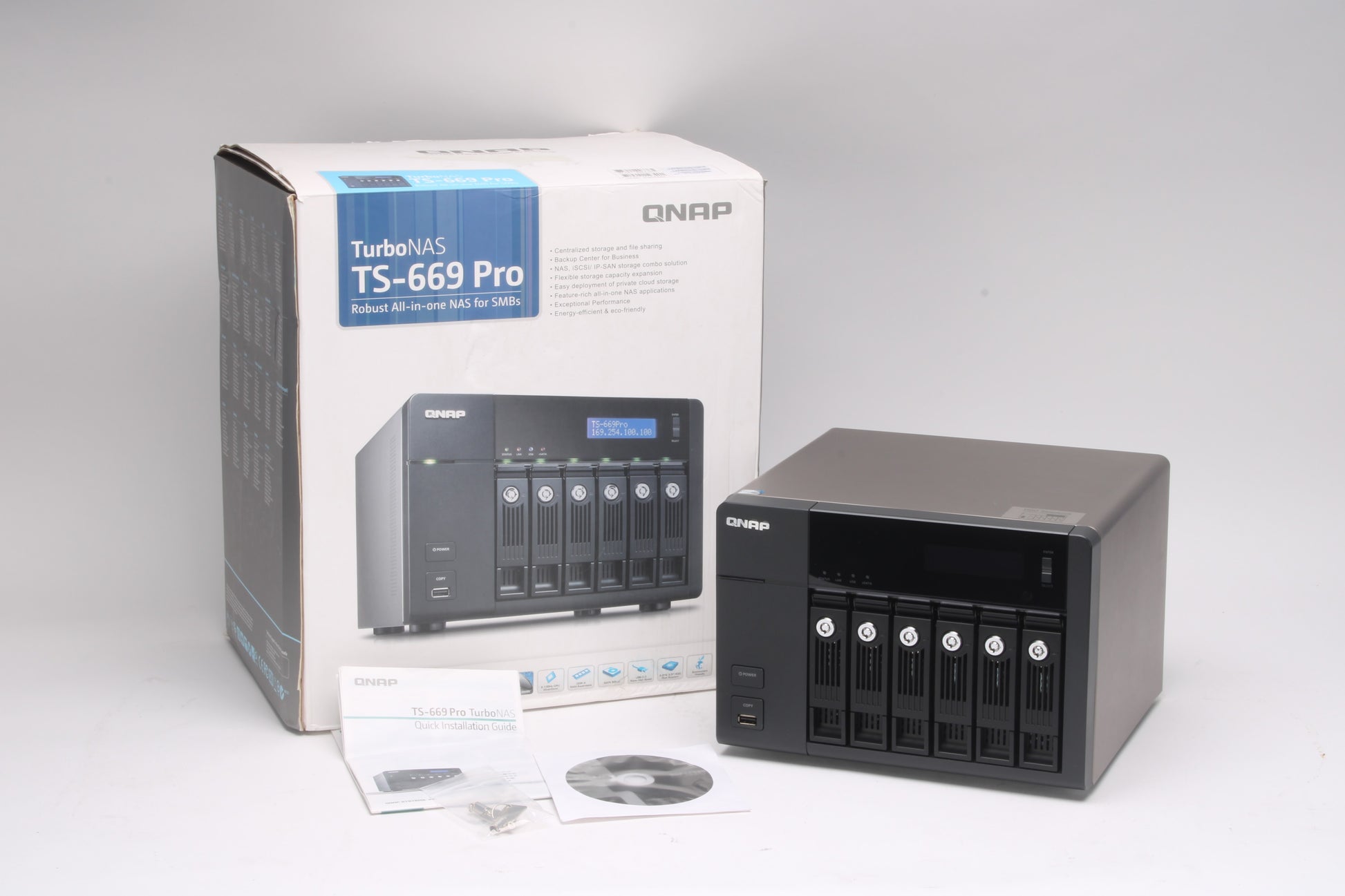 QNAP TS-669 Pro 6-Bay Network Attached Storage With 4x: 2TB HDD 