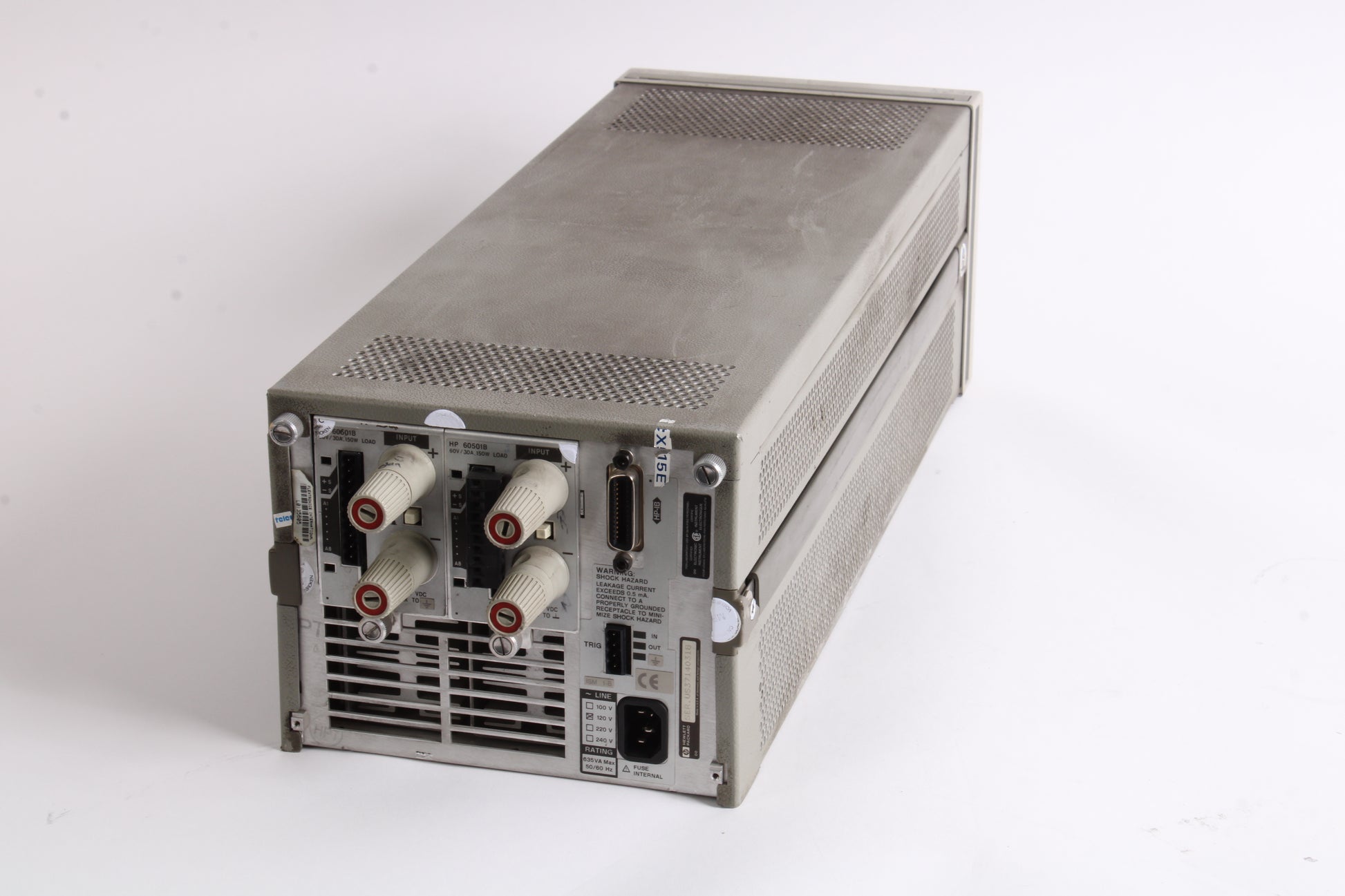 HP 6051A DC Electronic Load Mainframe With 1x 60601B, 1x 60501B Load M ...